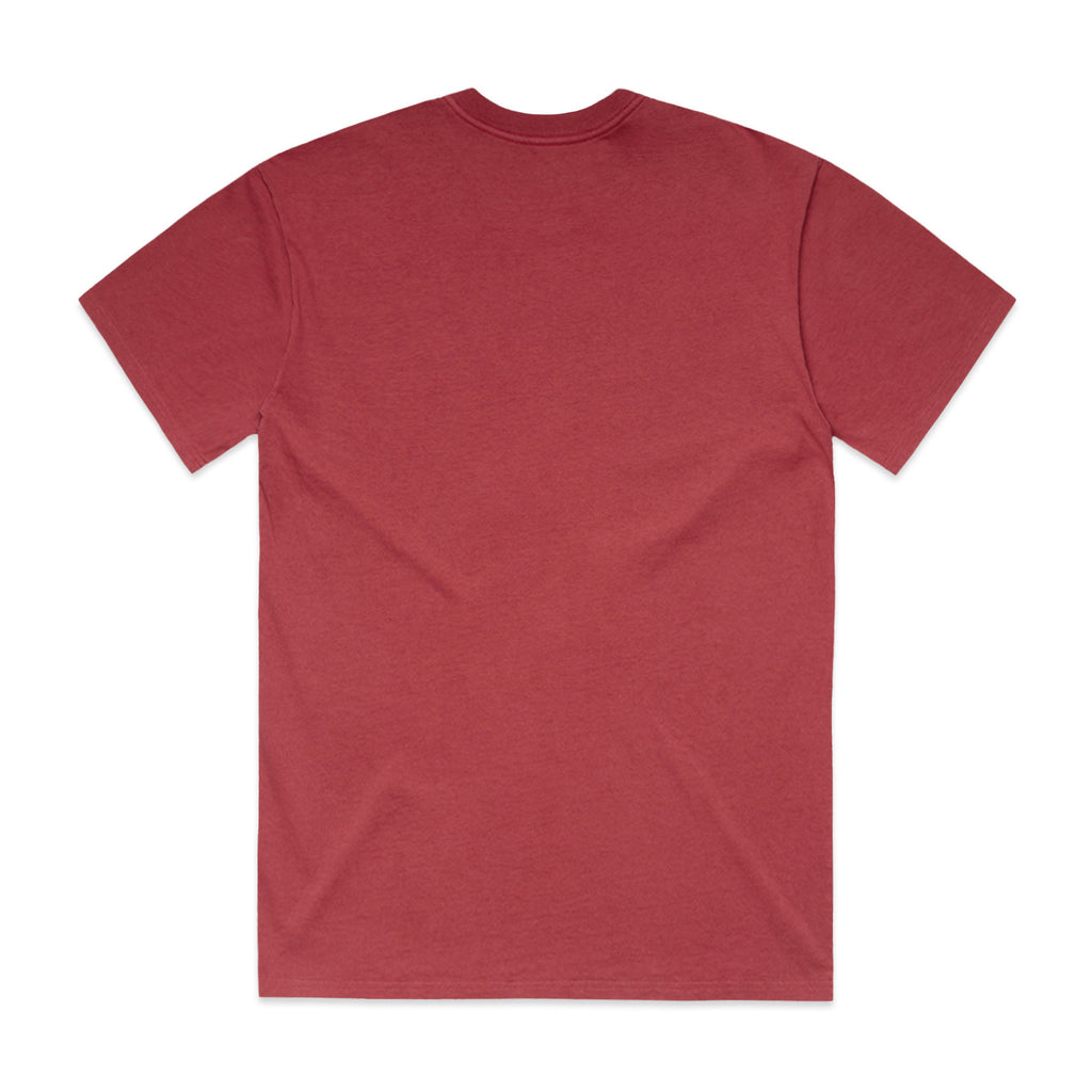 AS Colour Heavy Faded Tee 5082 - Faded Cardinal Back - Custom Printed - Print Blanc