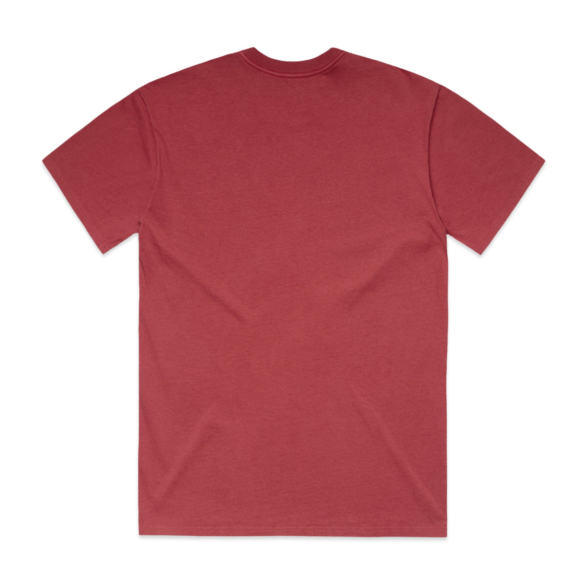 AS Colour Heavy Faded Tee 5082 - Faded Cardinal Back - Custom Printed - Print Blanc