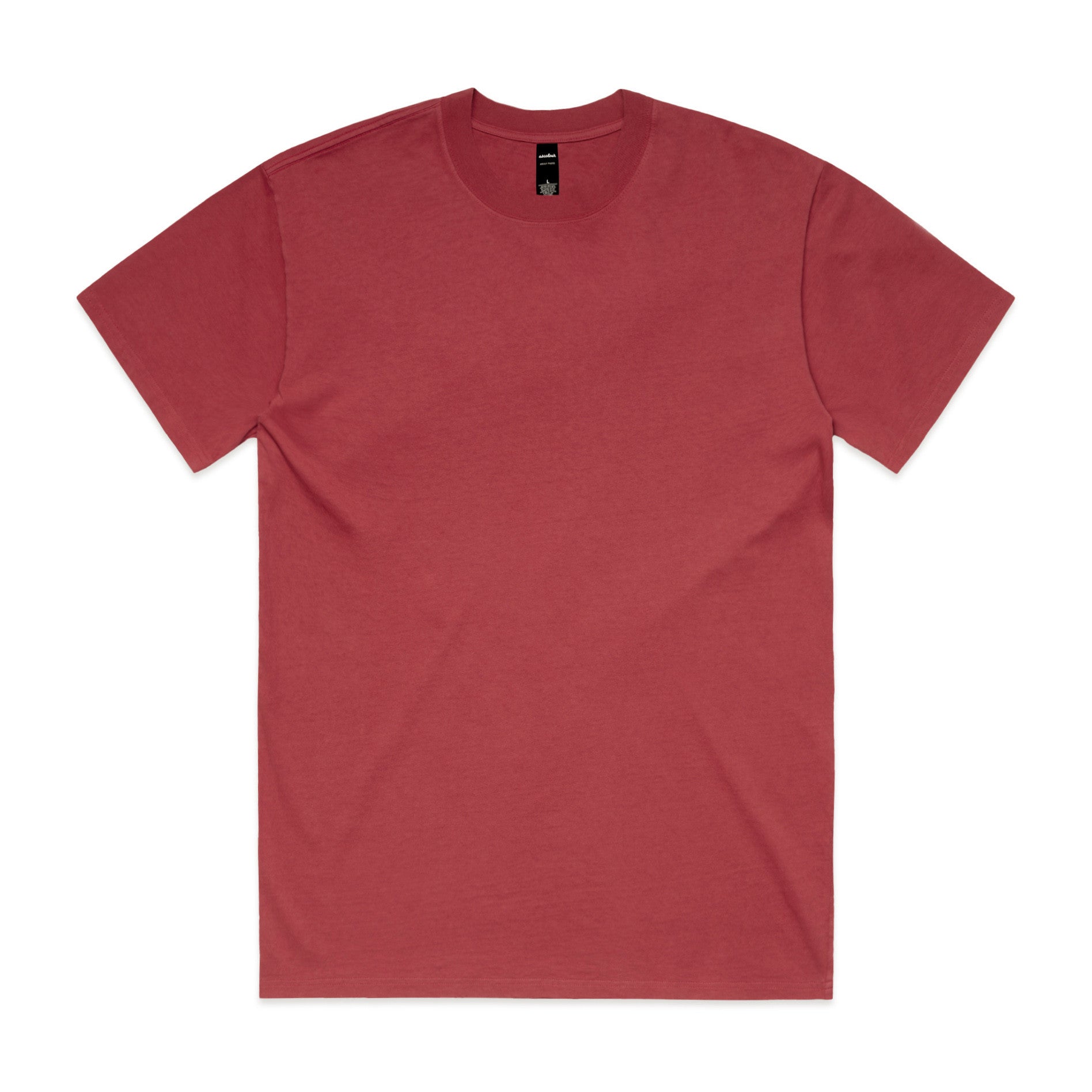 AS Colour Heavy Faded Tee 5082 - Faded Cardinal Front - Custom Printed - Print Blanc