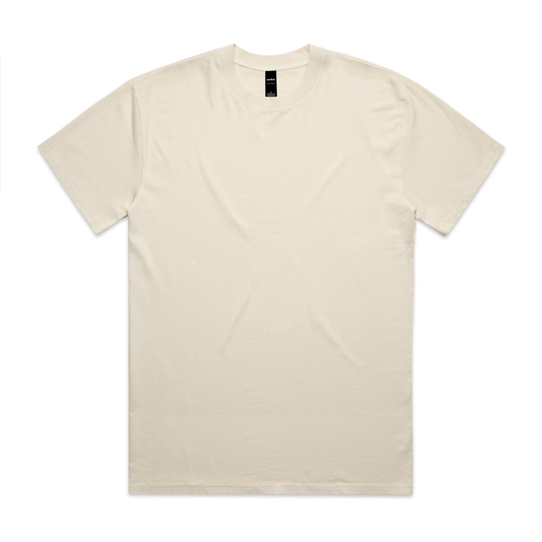 AS Colour Heavy Faded Tee 5082 - Faded Ecru Front - Custom Printed - Print Blanc