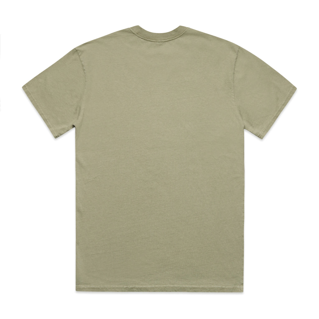 AS Colour Heavy Faded Tee 5082 - Faded Eucalyptus Back - Custom Printed - Print Blanc