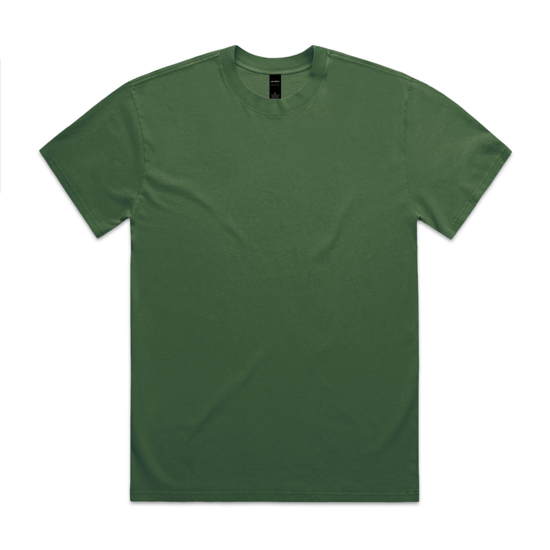 AS Colour Heavy Faded Tee 5082 - Faded Forest Front - Custom Printed - Print Blanc