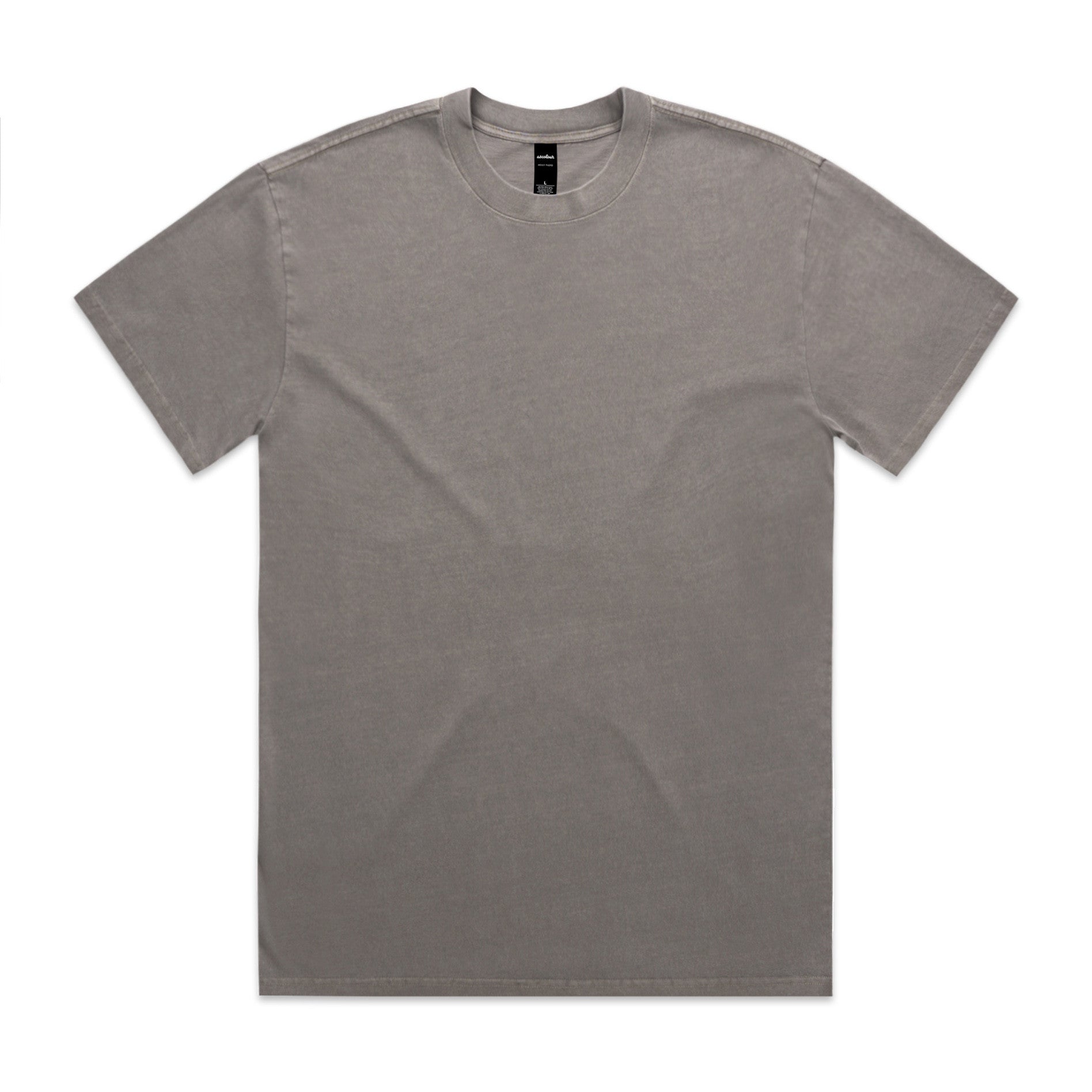 AS Colour Heavy Faded Tee 5082 - Faded Grey Front - Custom Printed - Print Blanc