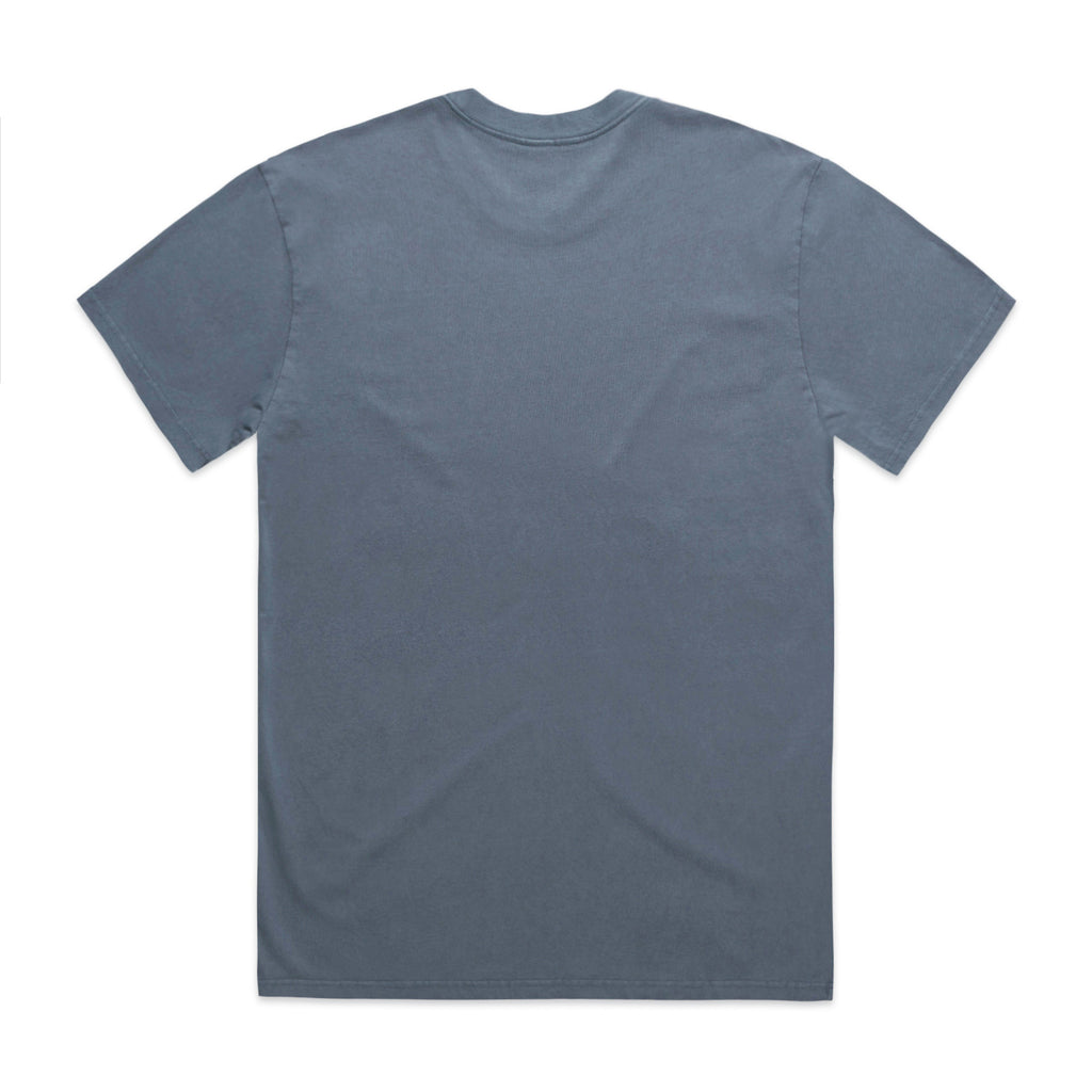 AS Colour Heavy Faded Tee 5082 - Faded Indigo Back - Custom Printed - Print Blanc