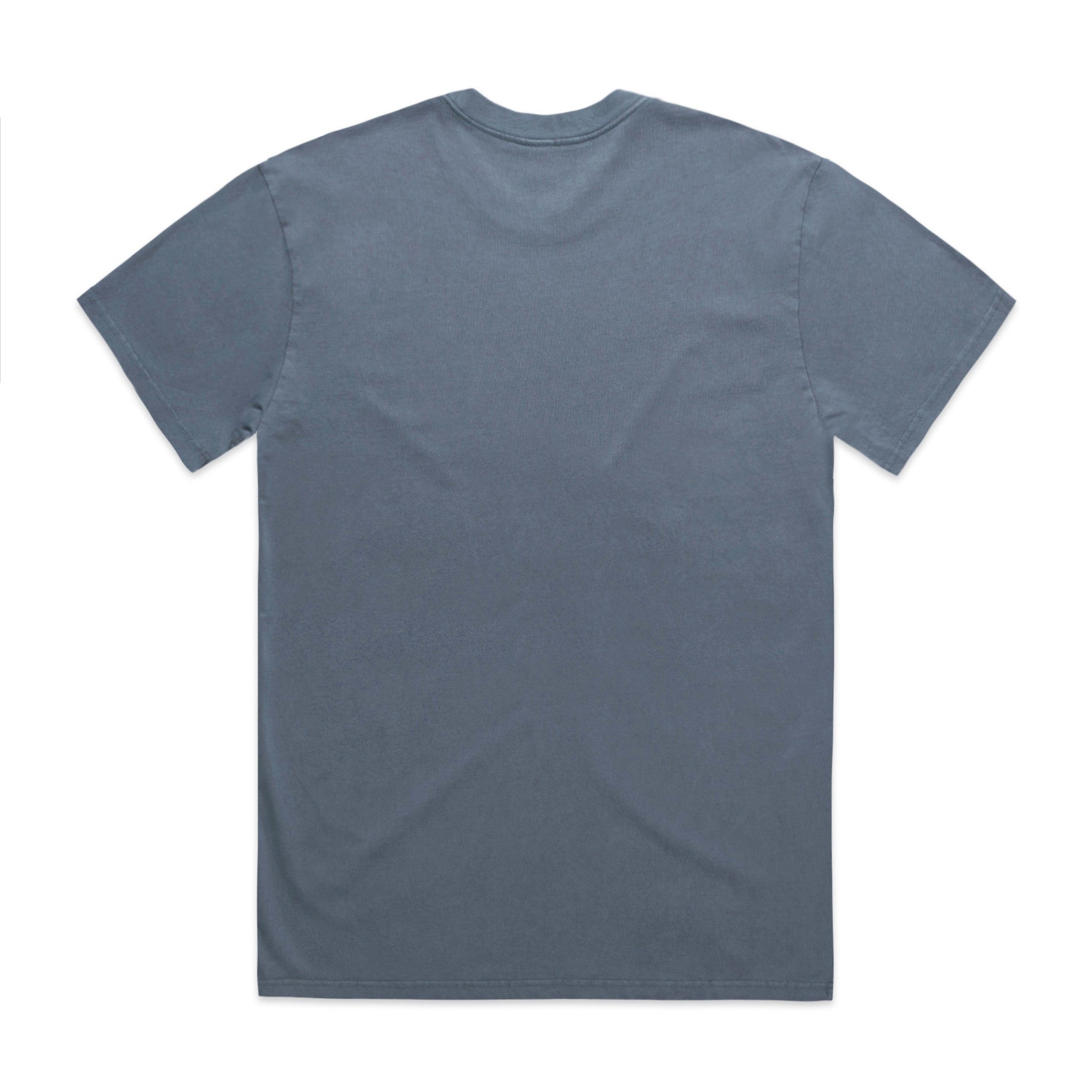 AS Colour Heavy Faded Tee 5082 - Faded Indigo Back - Custom Printed - Print Blanc