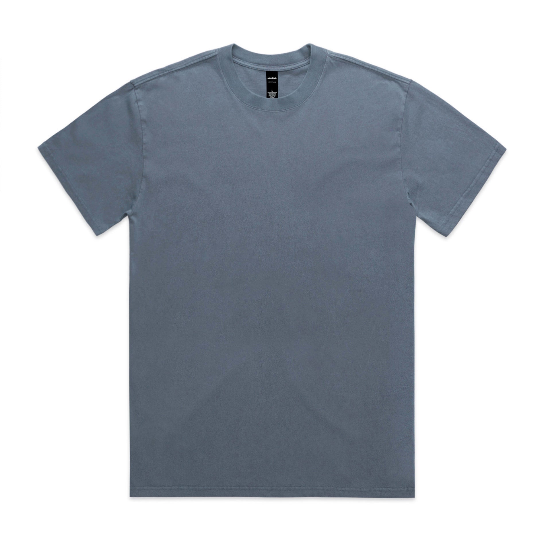 AS Colour Heavy Faded Tee 5082 - Faded Indigo Front - Custom Printed - Print Blanc