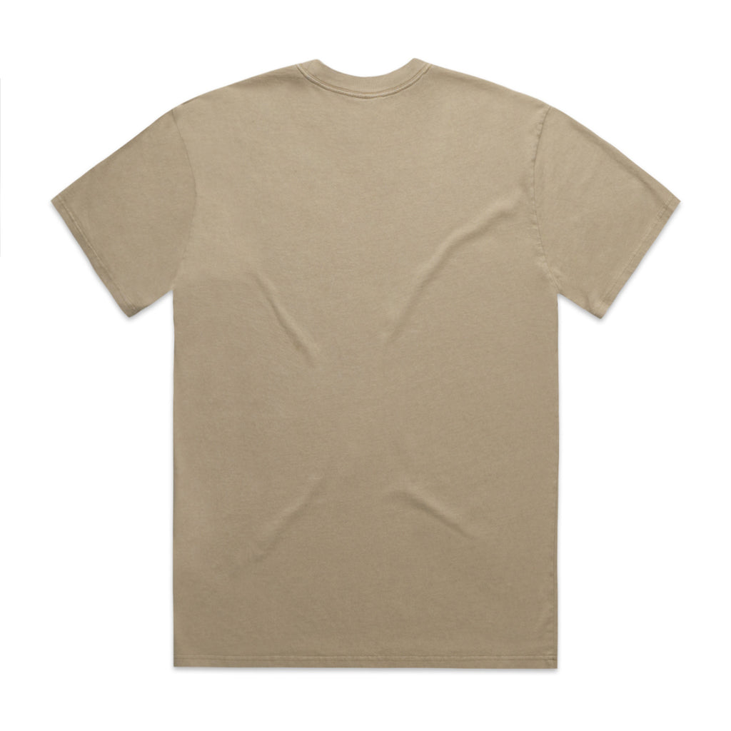 AS Colour Heavy Faded Tee 5082 - Faded Khaki Back - Custom Printed - Print Blanc