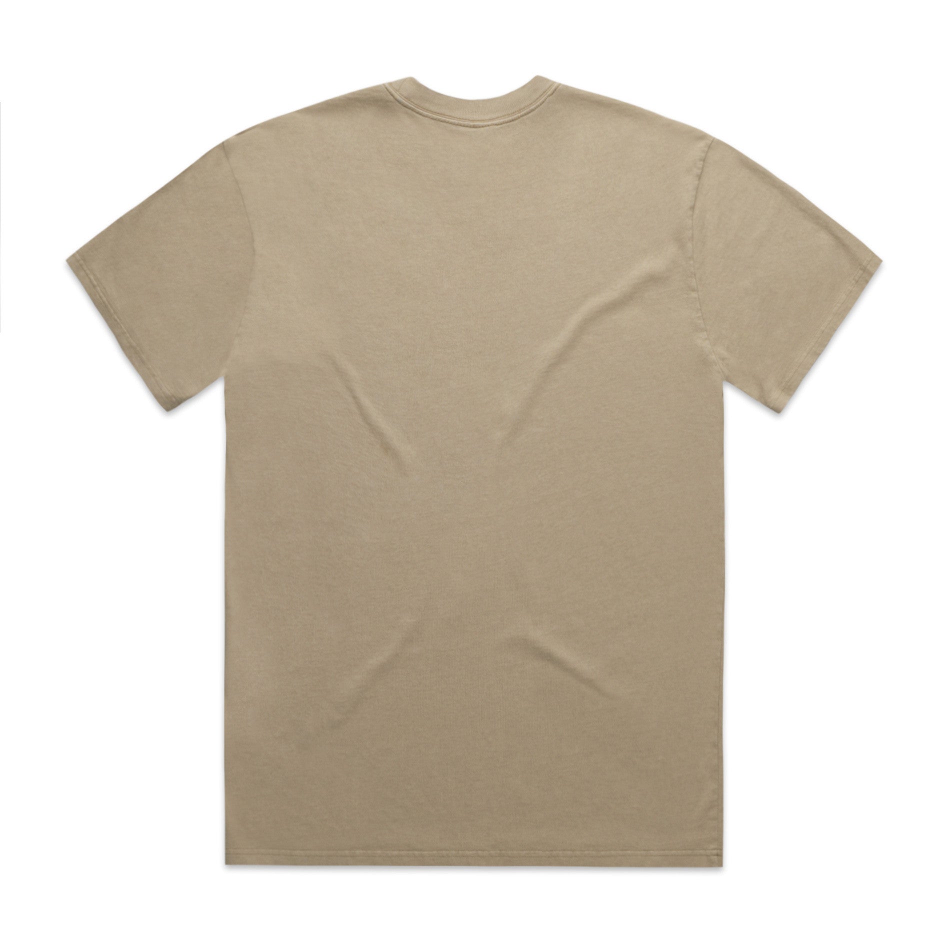 AS Colour Heavy Faded Tee 5082 - Faded Khaki Back - Custom Printed - Print Blanc