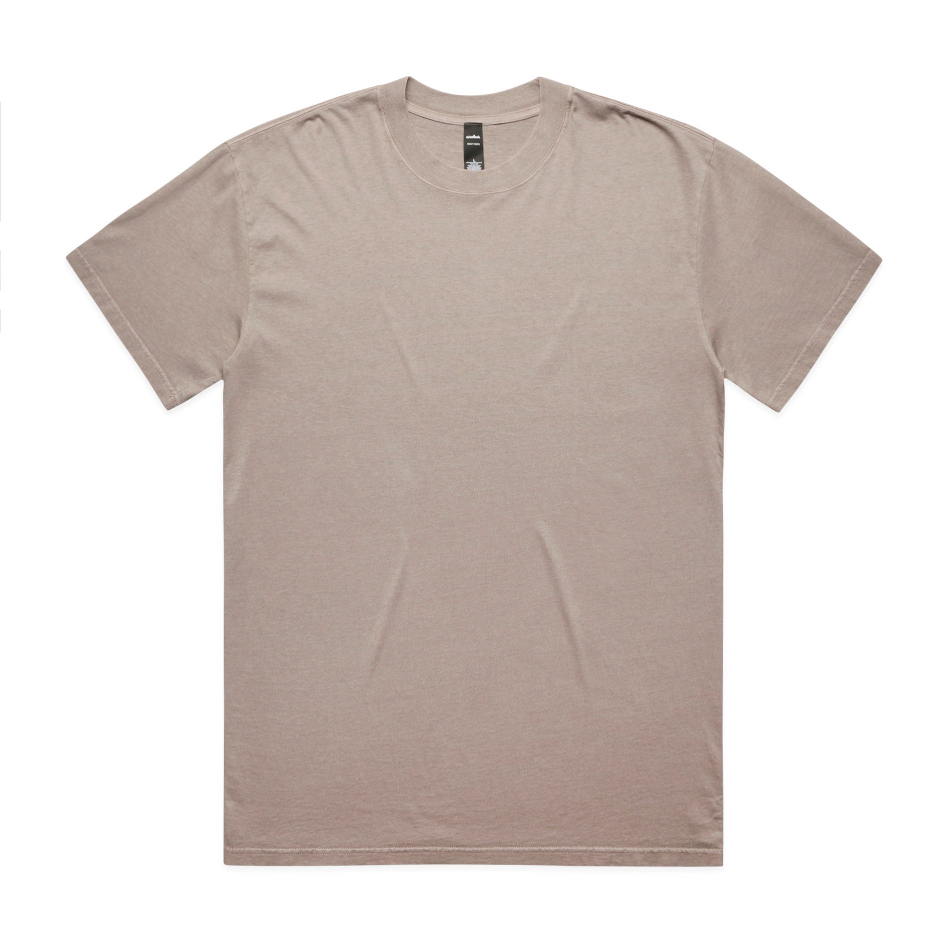 AS Colour Heavy Faded Tee 5082 - Faded Mushroom Front - Custom Printed - Print Blanc