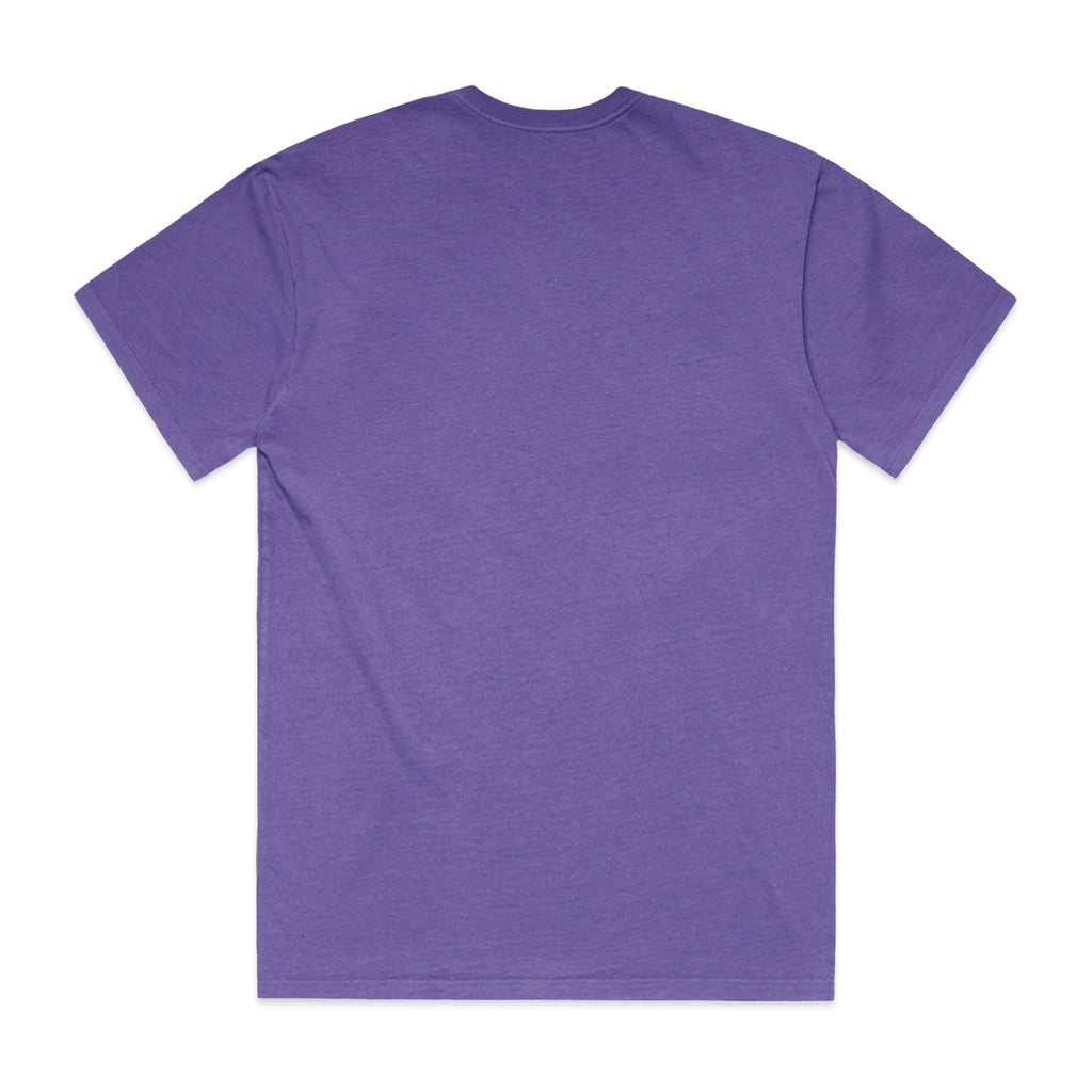 AS Colour Heavy Faded Tee 5082 - Faded Violet Back - Custom Printed - Print Blanc