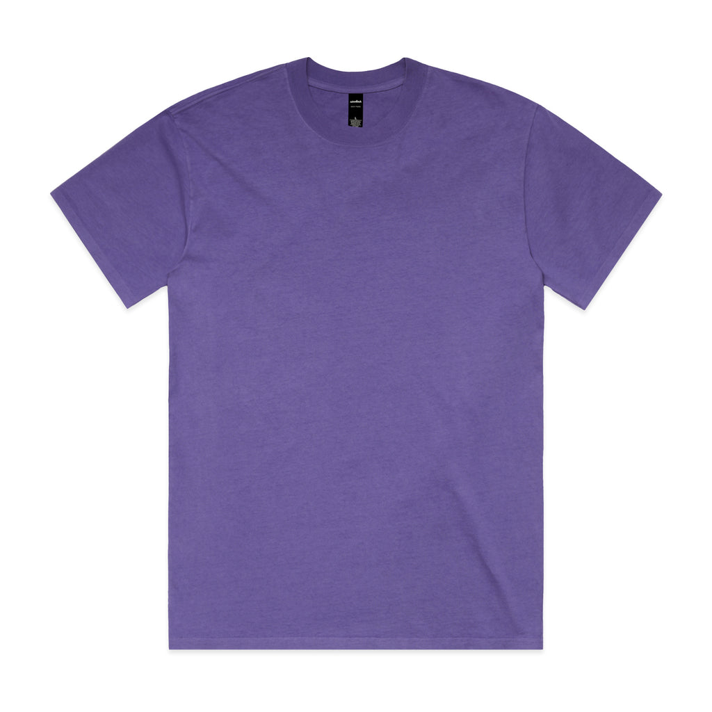 AS Colour Heavy Faded Tee 5082 - Faded Violet Front - Custom Printed - Print Blanc