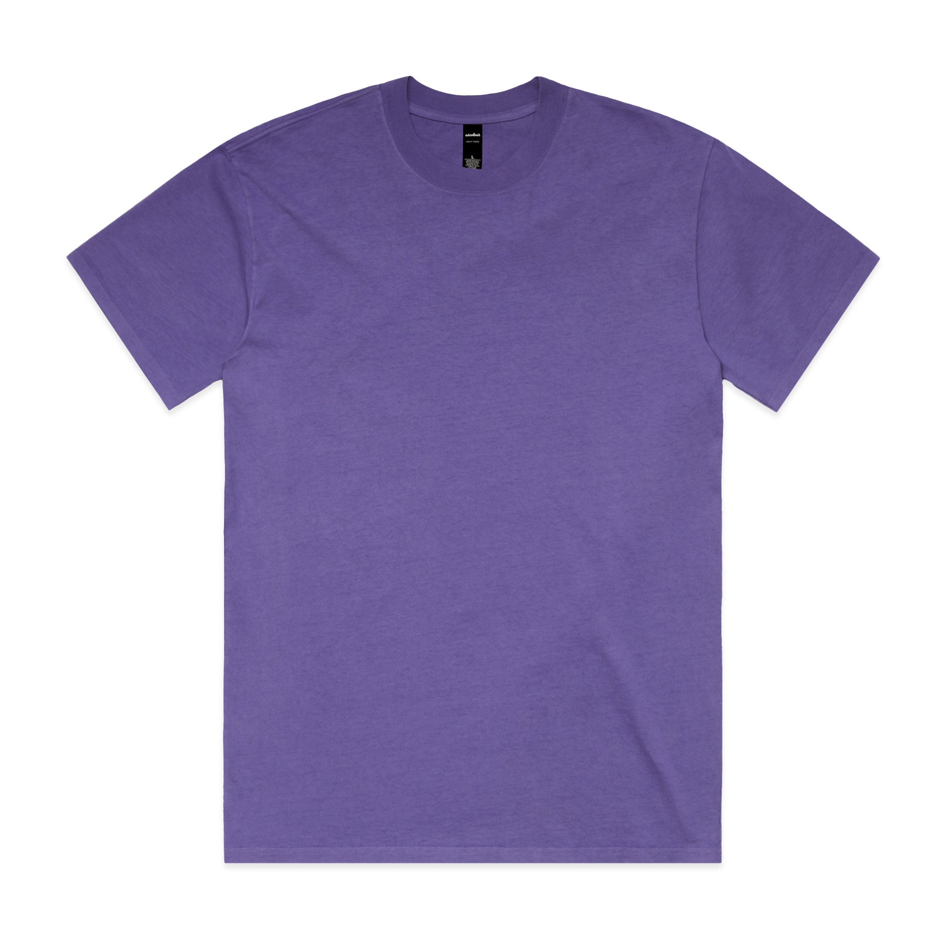 AS Colour Heavy Faded Tee 5082 - Faded Violet Front - Custom Printed - Print Blanc