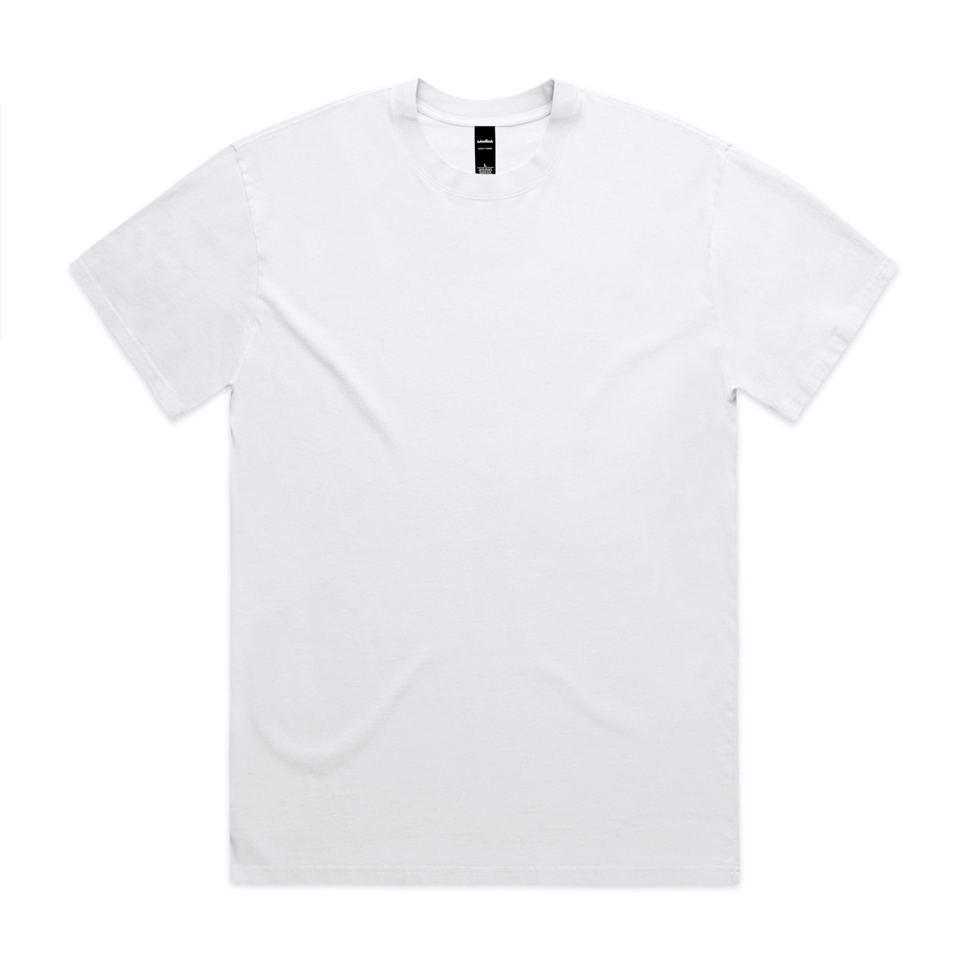 AS Colour Heavy Faded Tee 5082 - Faded White Front - Custom Printed - Print Blanc