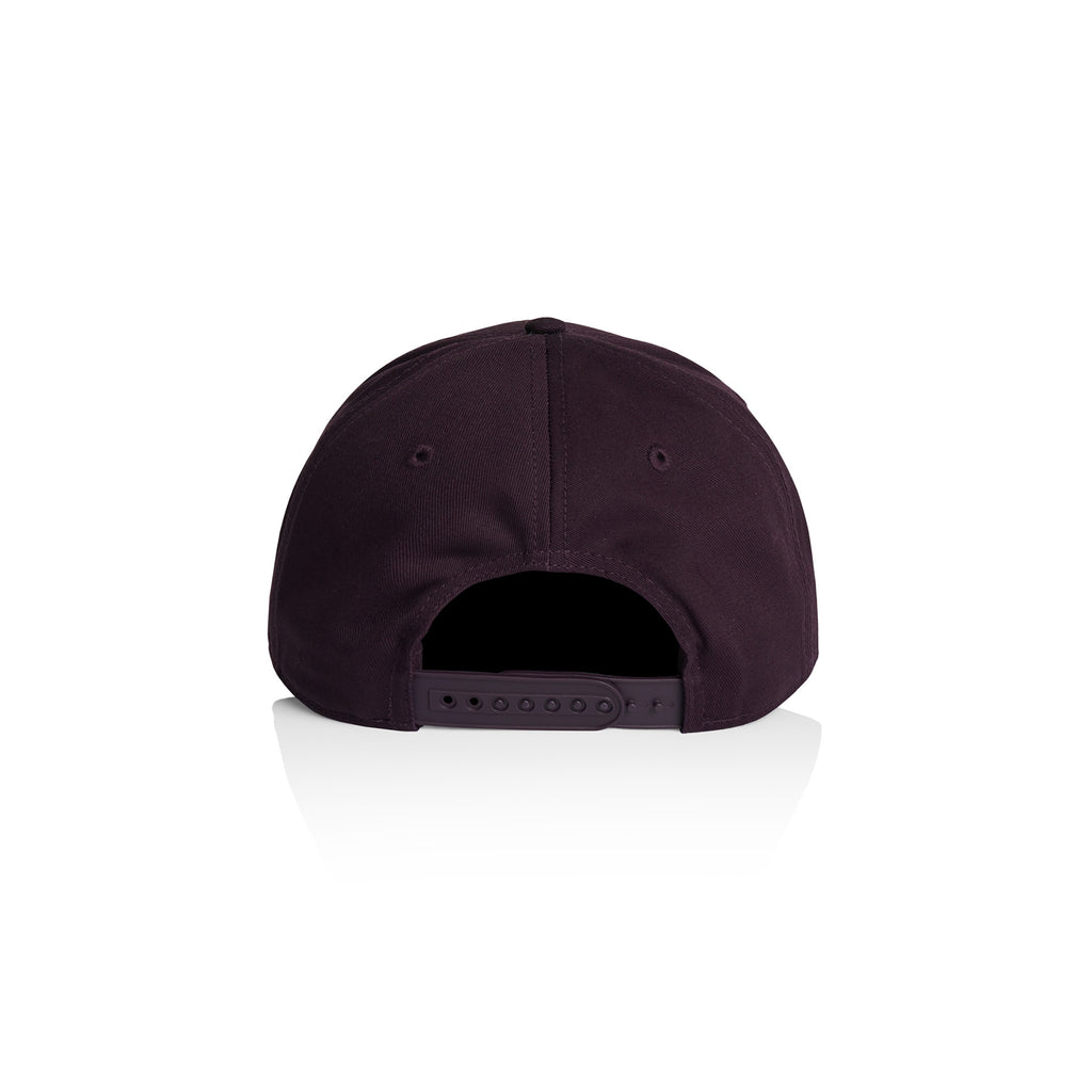 Ascolour Icon Cap 1140 Icon Cap Plum Back - Custom Printed - Print Blanc