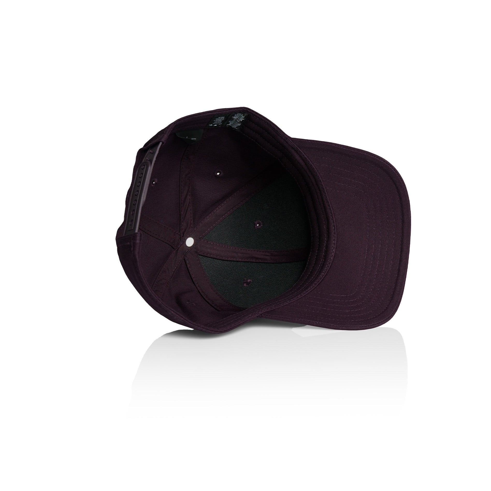 Ascolour Icon Cap 1140 Icon Cap Plum Inside Side - Custom Printed - Print Blanc