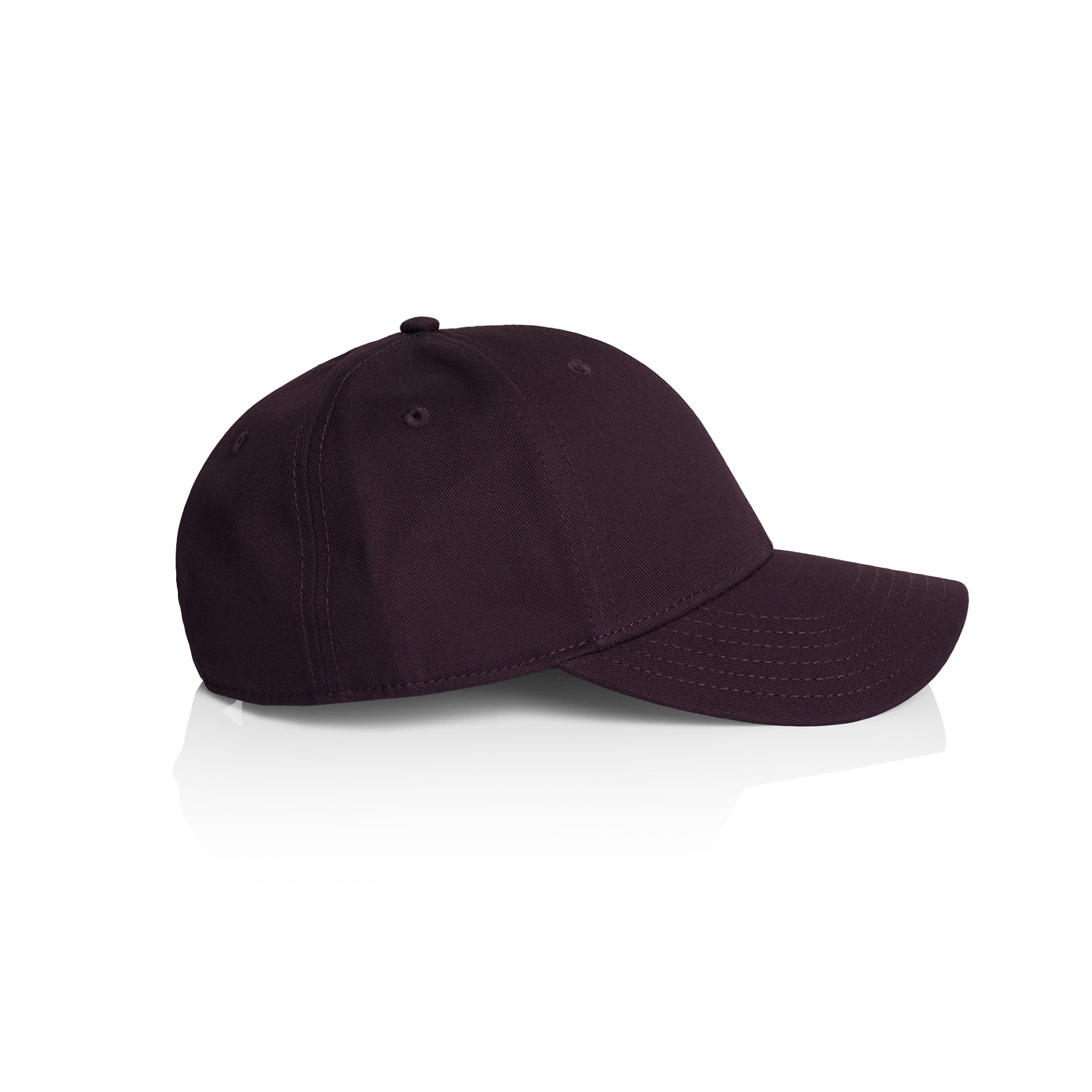 Ascolour Icon Cap 1140 Icon Cap Plum Side - Custom Printed - Print Blanc