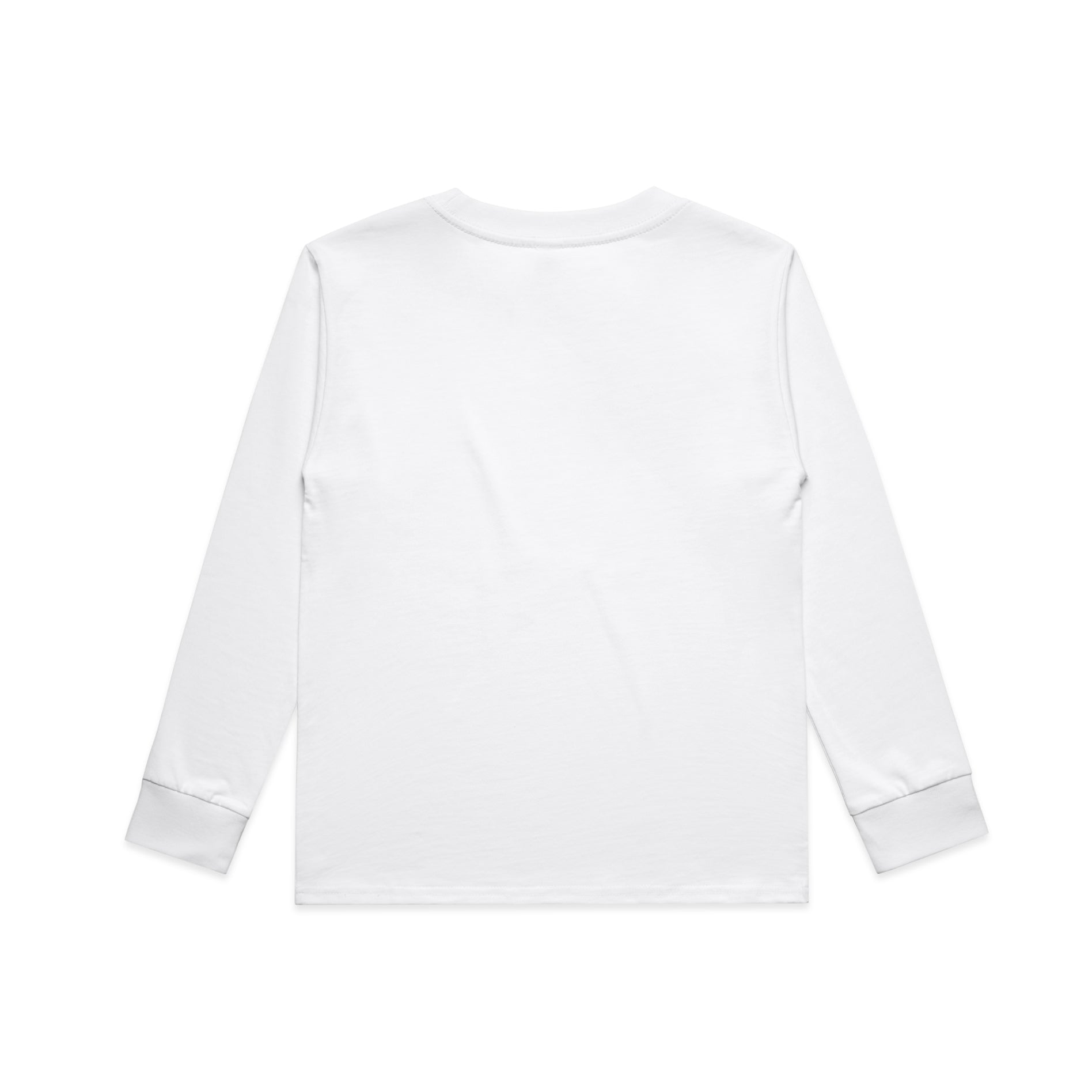 Ascolour Kids Classic Ls Tee 3062 Kids Classic Ls Tee White Back - Custom Printed - Print Blanc