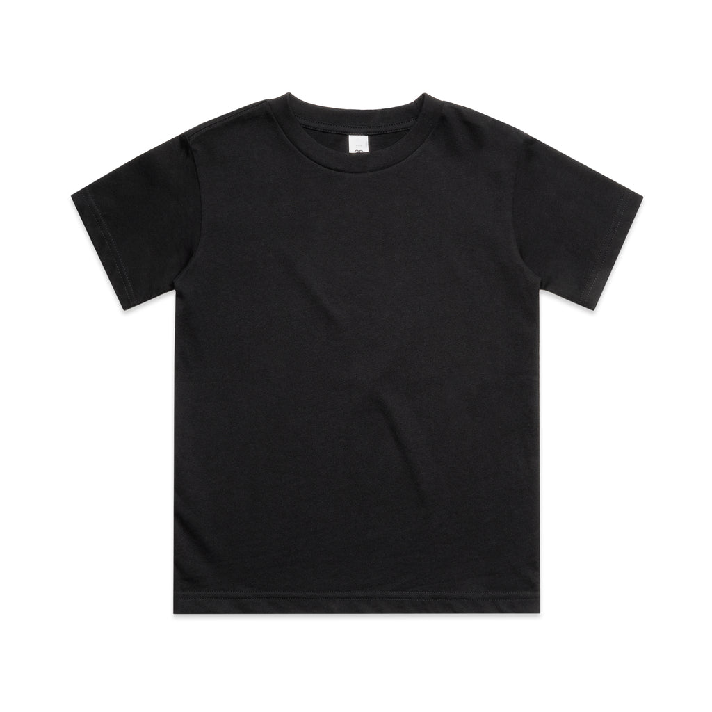 Ascolour Kids Classic Tee 3060 Kids Classic Tee Black Front - Custom Printed - Print Blanc