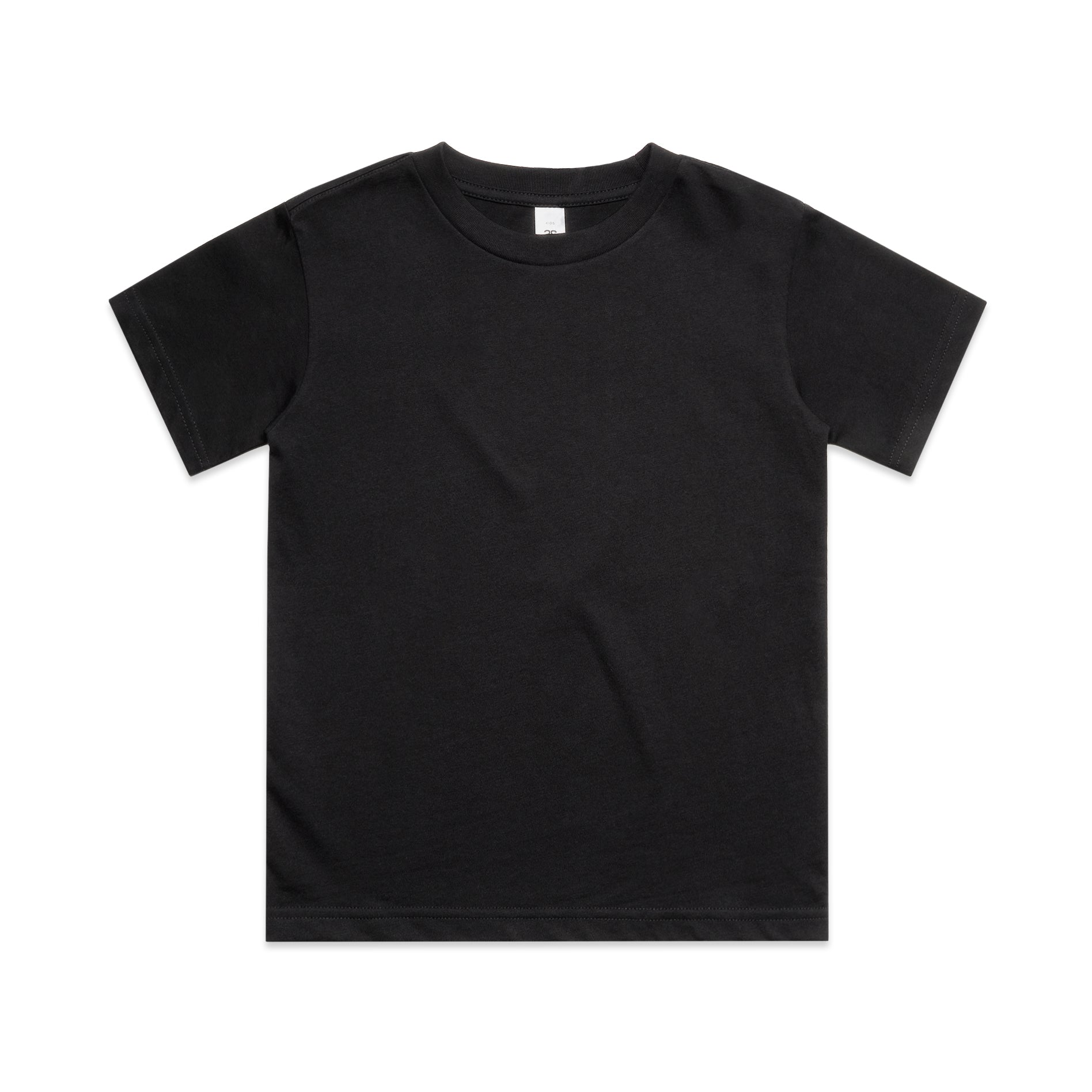 Ascolour Kids Classic Tee 3060 Kids Classic Tee Black Front - Custom Printed - Print Blanc