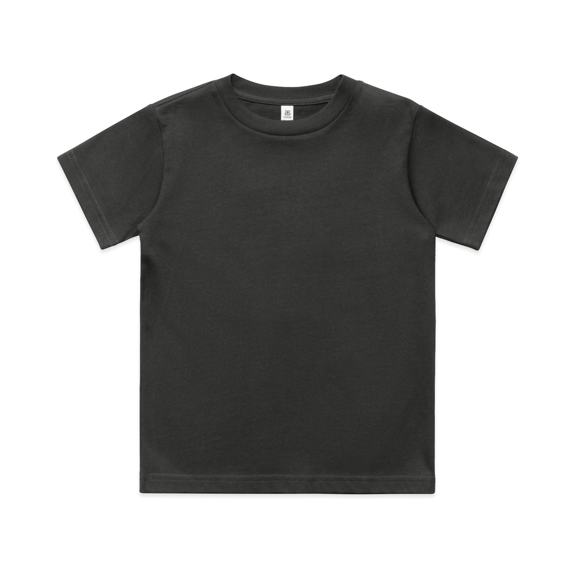Ascolour Kids Classic Tee 3060 Kids Classic Tee Coal Front - Custom Printed - Print Blanc