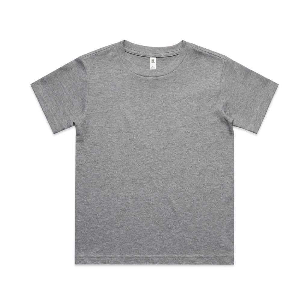 Ascolour Kids Classic Tee 3060 Kids Classic Tee Grey Marle Front - Custom Printed - Print Blanc