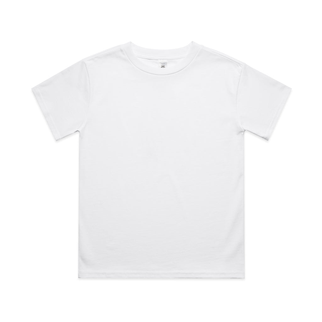 Ascolour Kids Classic Tee 3060 Kids Classic Tee White Front - Custom Printed - Print Blanc