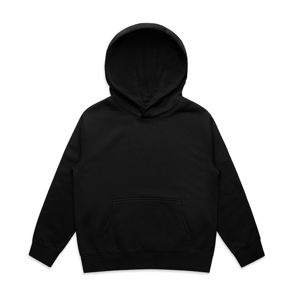 Ascolour Kids Relax Hood 3036 Kids Relax Hood Black Front - Custom Printed - Print Blanc