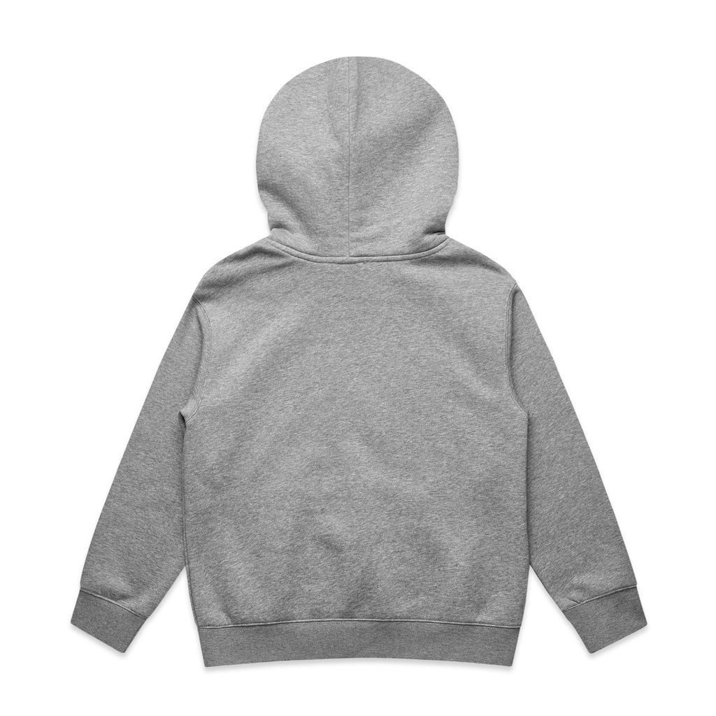 Ascolour Kids Relax Hood 3036 Kids Relax Hood Grey Marle Back - Custom Printed - Print Blanc