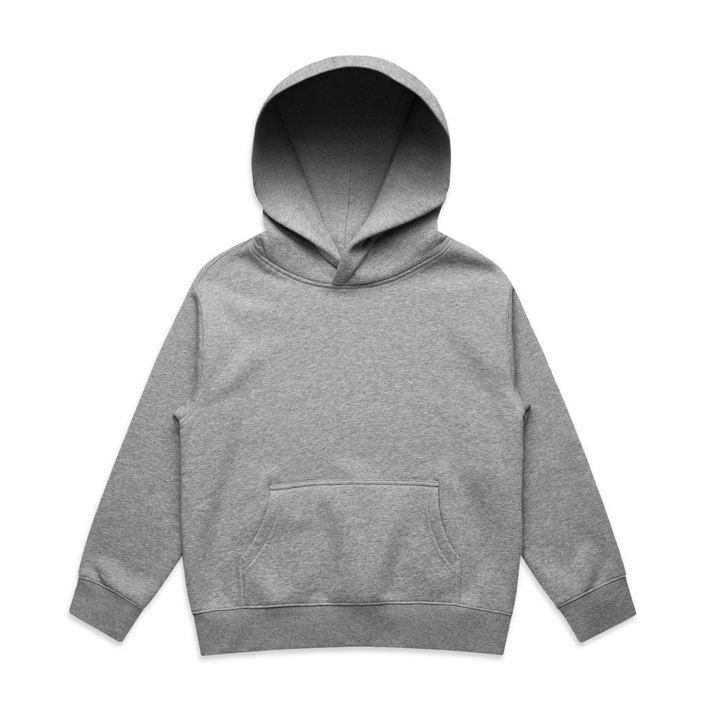 Ascolour Kids Relax Hood 3036 Kids Relax Hood Grey Marle Front - Custom Printed - Print Blanc