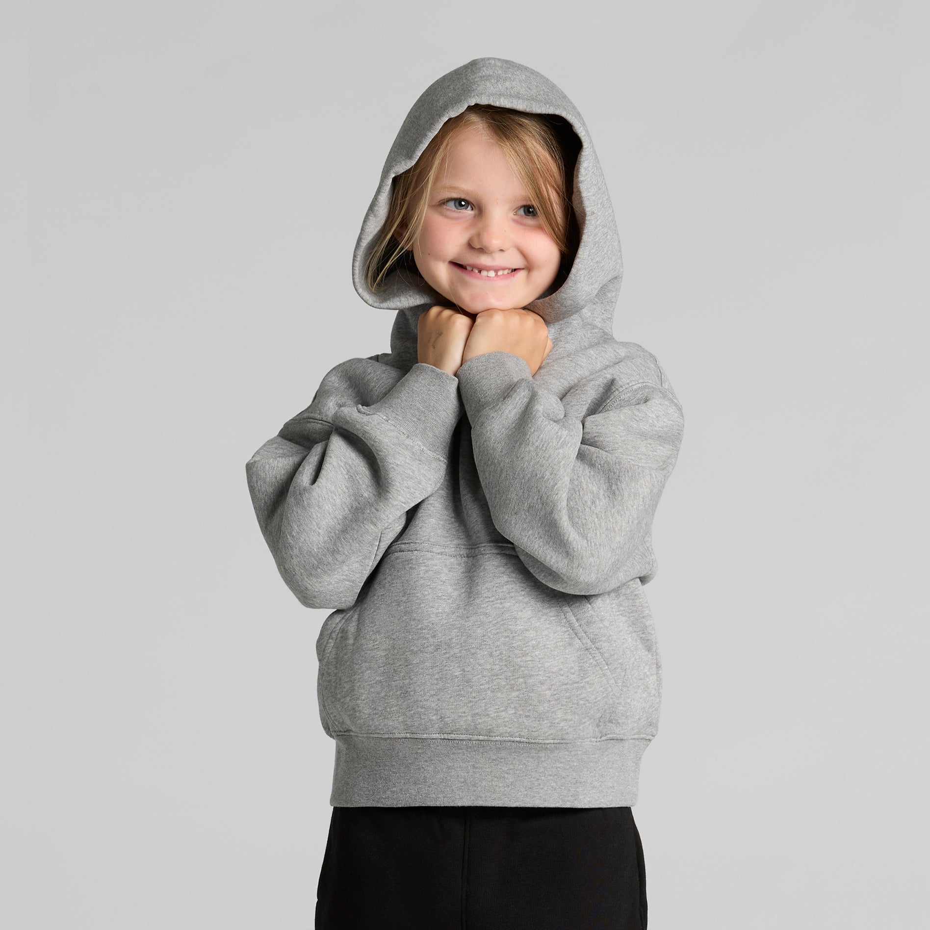 Ascolour Kids Relax Hood 3036 Kids Relax Hood Loose Front - Custom Printed - Print Blanc