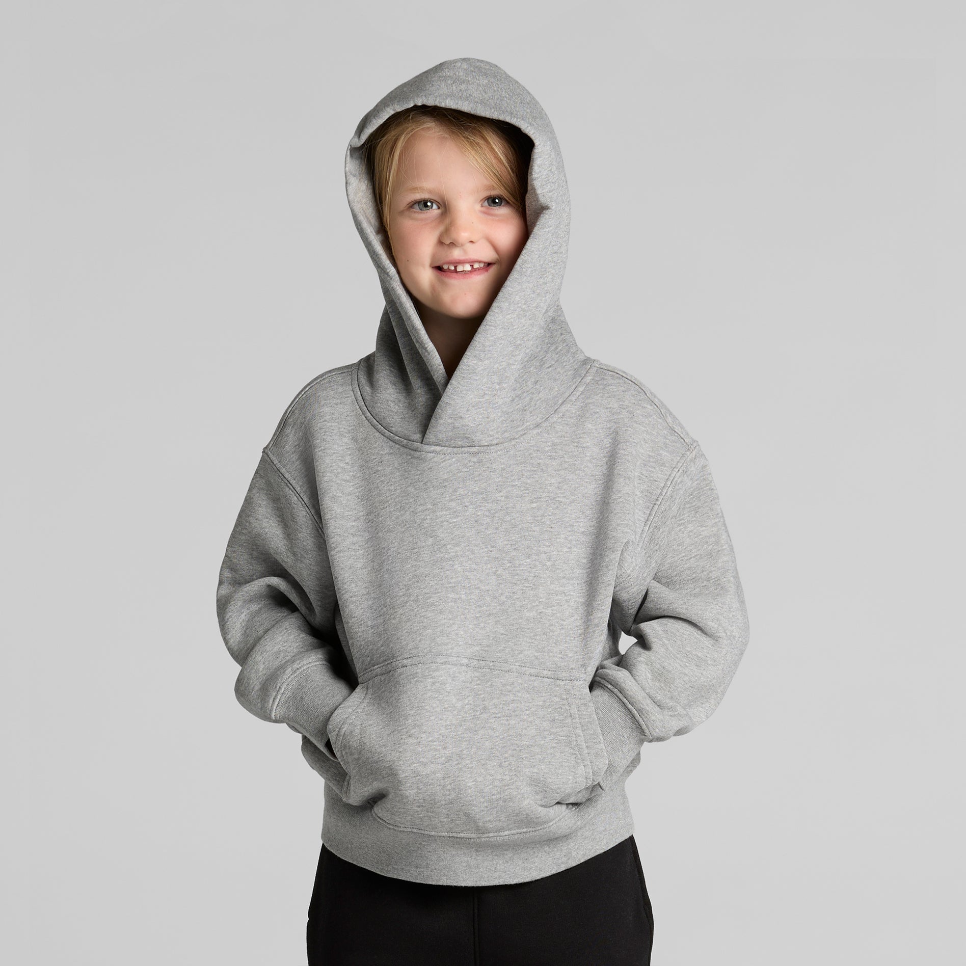 Ascolour Kids Relax Hood 3036 Kids Relax Hood Main Front - Custom Printed - Print Blanc