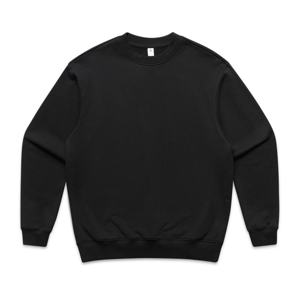 AS Colour Made Crew 5150 - Black Front - Custom Printed - Print Blanc