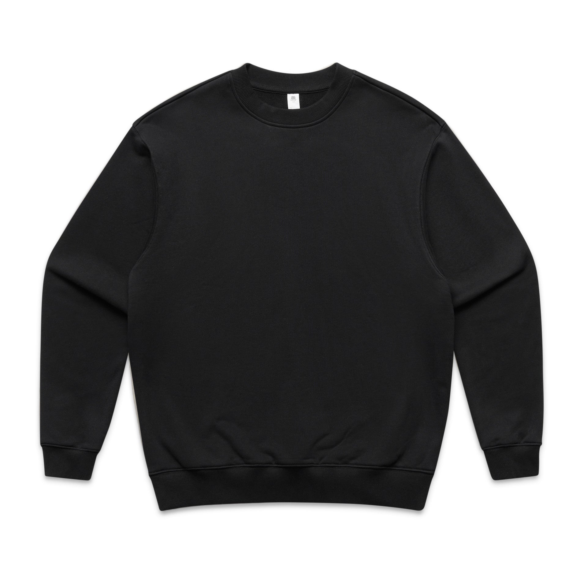 AS Colour Made Crew 5150 - Black Front - Custom Printed - Print Blanc