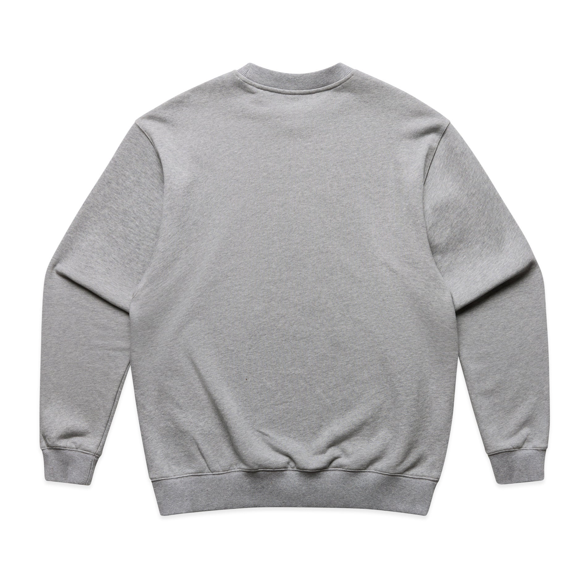 AS Colour Made Crew 5150 - Grey Marle Back - Custom Printed - Print Blanc