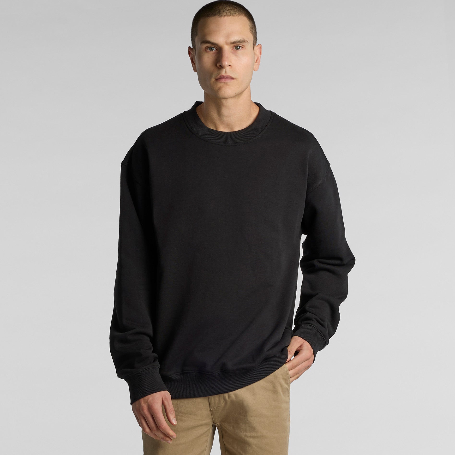 AS Colour Made Crew 5150 - Main Loose - Custom Printed - Print Blanc