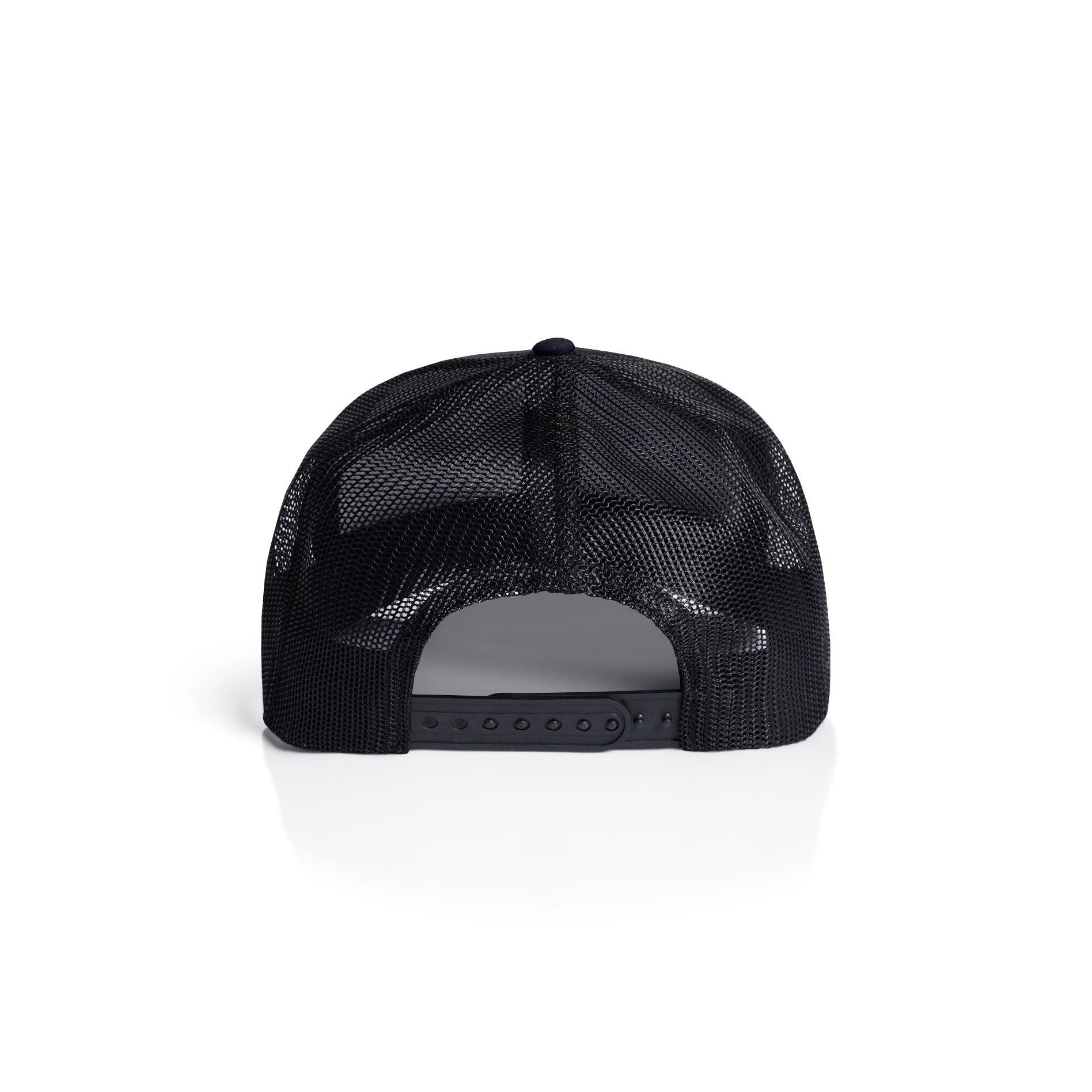 Ascolour Mesh Contrast Trucker Cap 1191 Mesh Contrast Trucker Cap Ink Blue Black Back - Custom Printed - Print Blanc