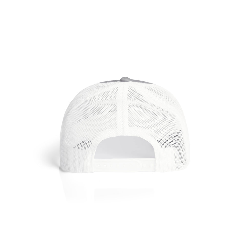 Ascolour Mesh Contrast Trucker Cap 1191 Mesh Contrast Trucker Cap Shadow White Back - Custom Printed - Print Blanc