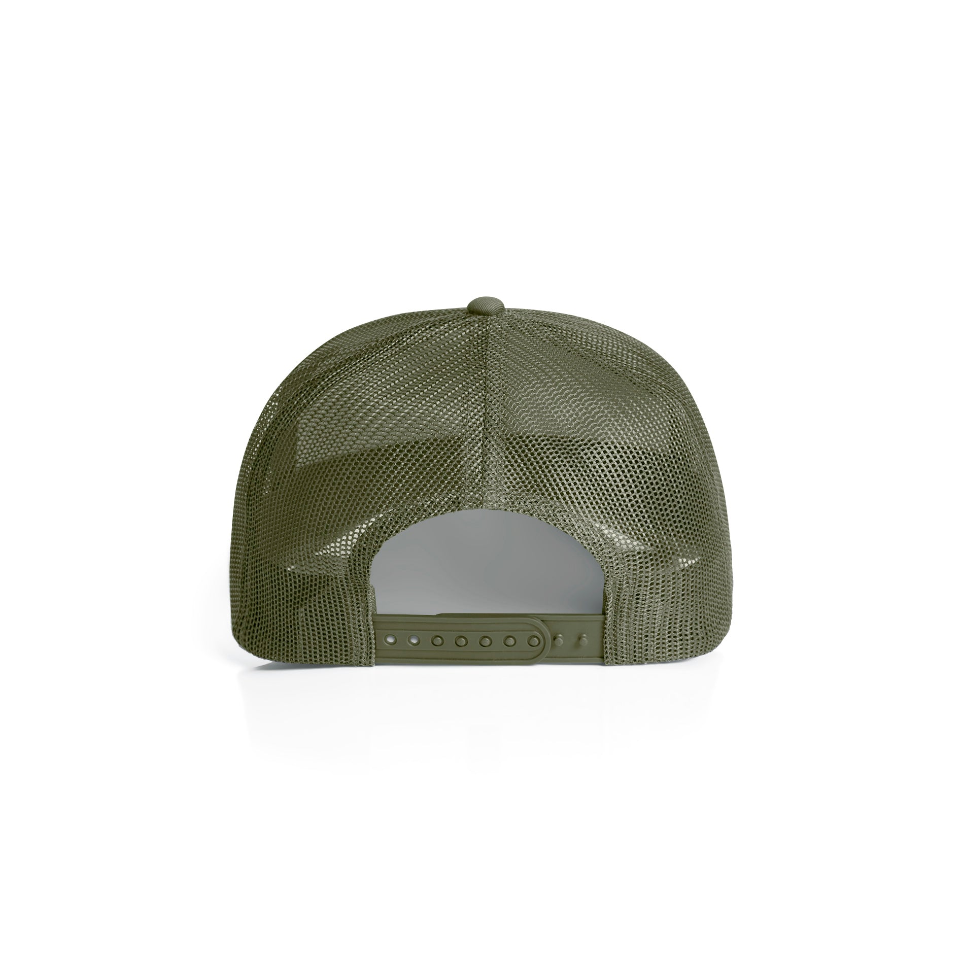Ascolour Mesh Trucker Cap 1190 Mesh Trucker Cap Army Back - Custom Printed - Print Blanc