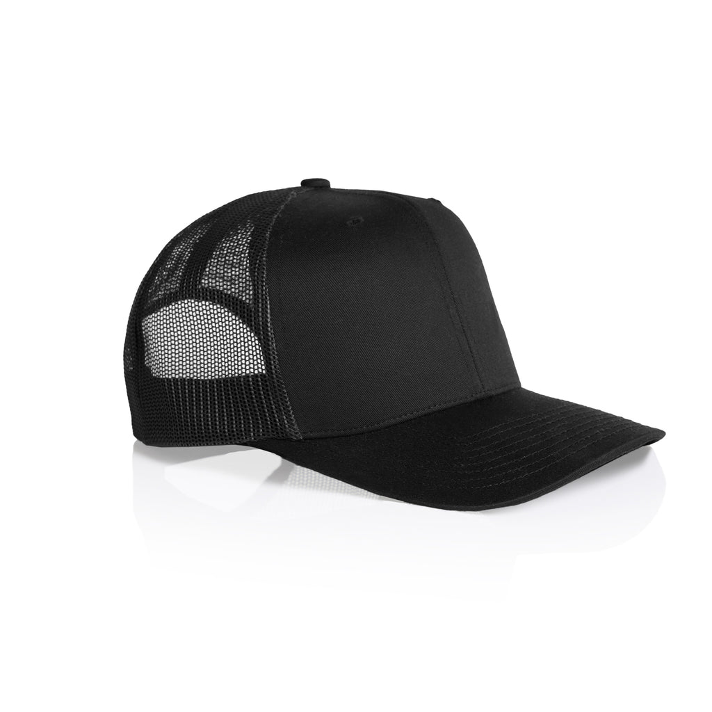 Ascolour Mesh Trucker Cap 1190 Mesh Trucker Cap Black Side - Custom Printed - Print Blanc