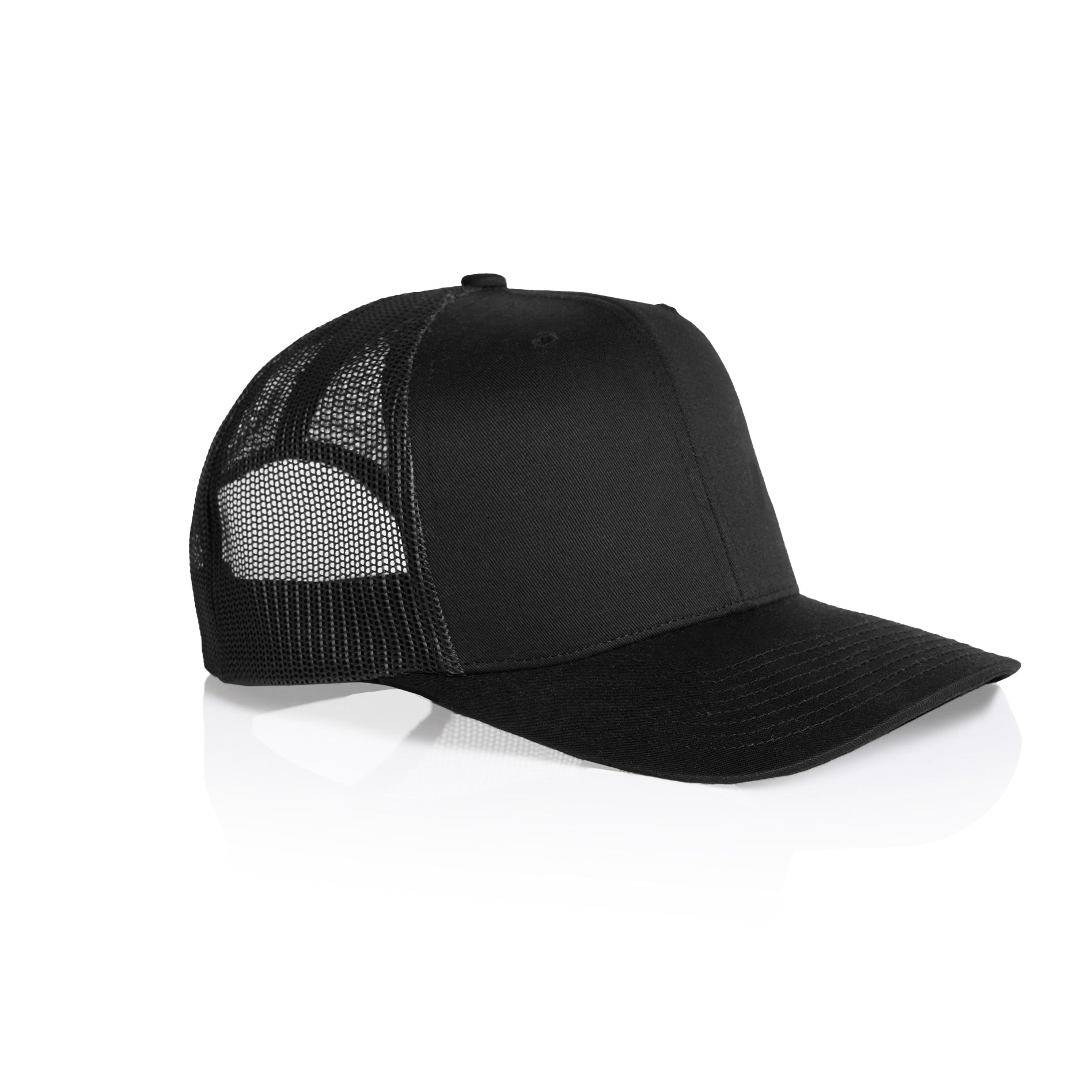 Ascolour Mesh Trucker Cap 1190 Mesh Trucker Cap Black Side - Custom Printed - Print Blanc