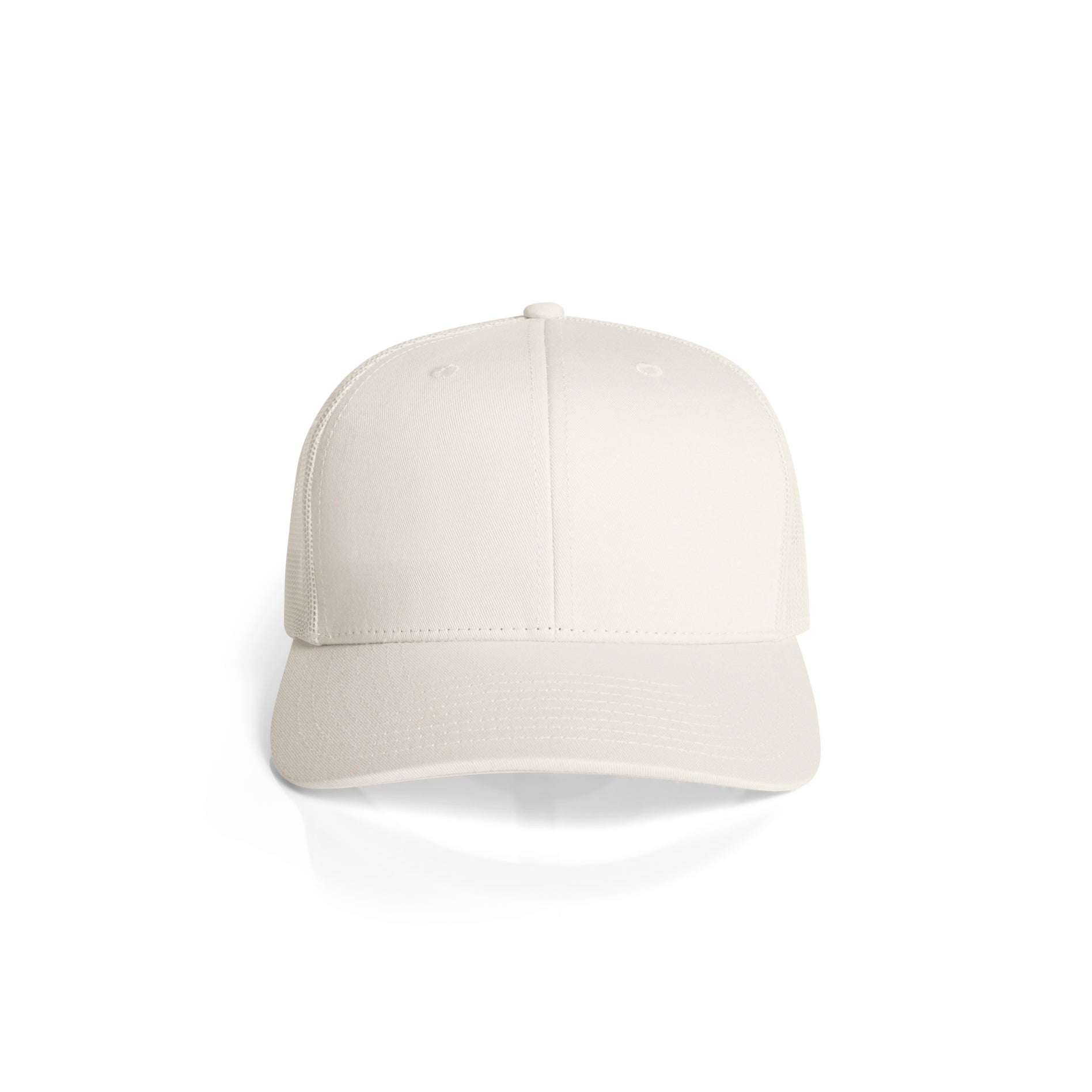 Ascolour Mesh Trucker Cap 1190 Mesh Trucker Cap Ecru Front - Custom Printed - Print Blanc