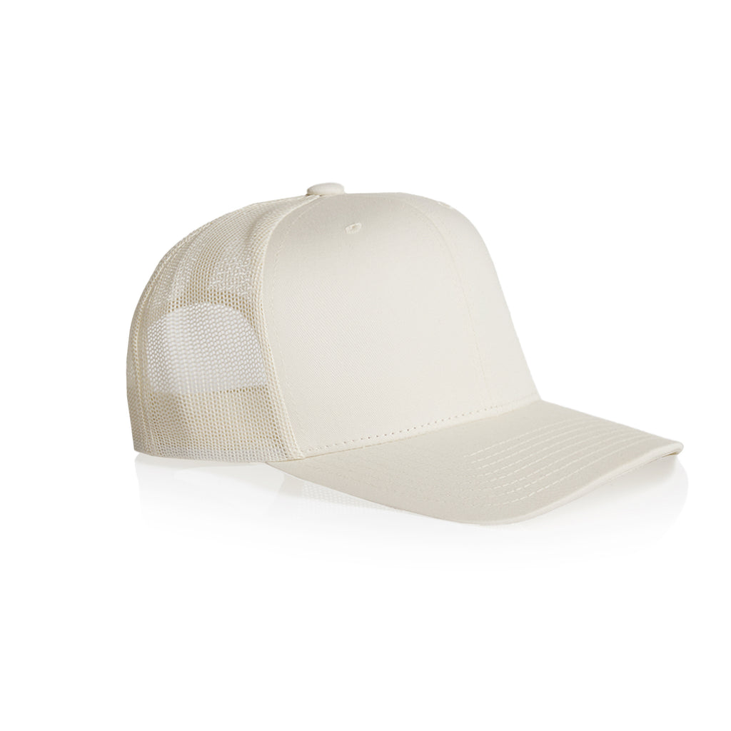 Ascolour Mesh Trucker Cap 1190 Mesh Trucker Cap Ecru Side - Custom Printed - Print Blanc