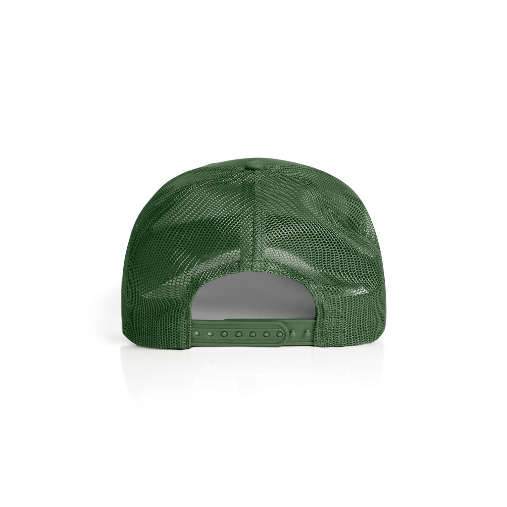 Ascolour Mesh Trucker Cap 1190 Mesh Trucker Cap Forest Green Back - Custom Printed - Print Blanc