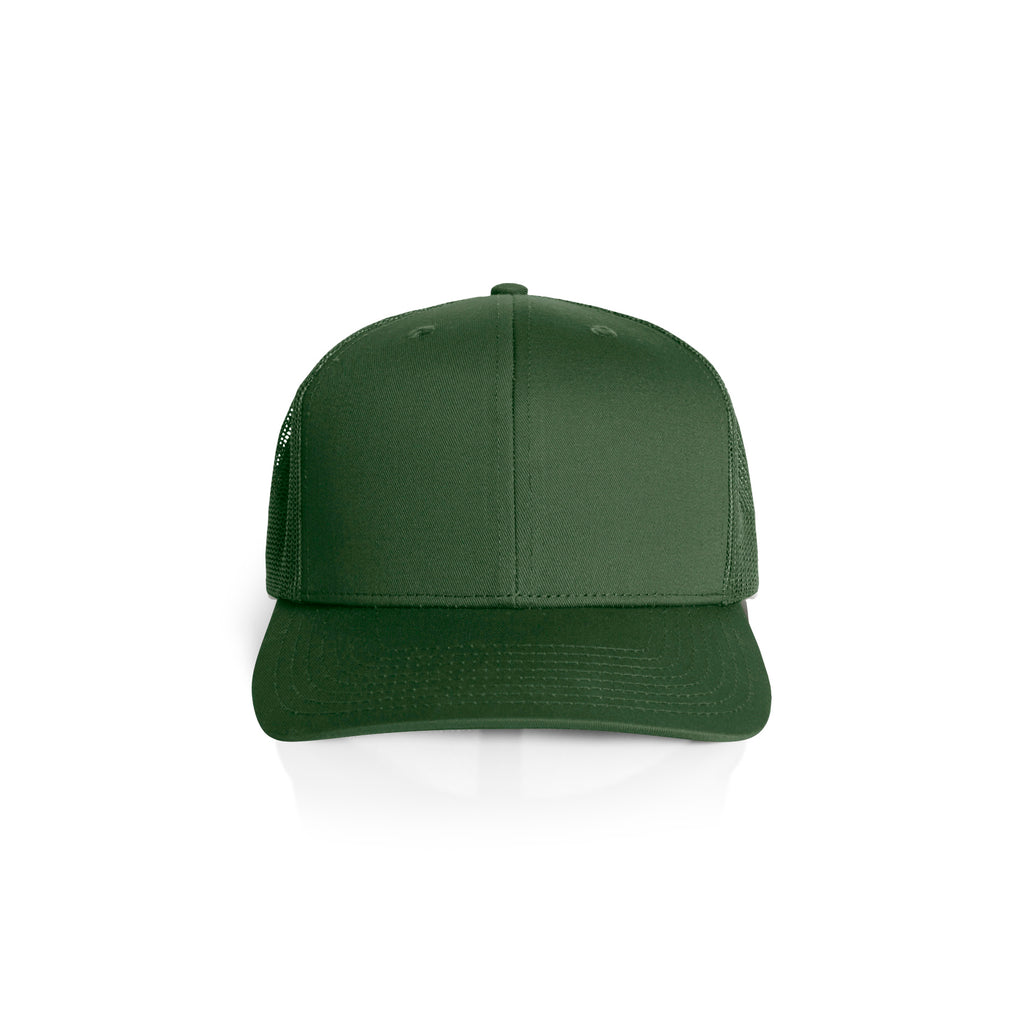 Ascolour Mesh Trucker Cap 1190 Mesh Trucker Cap Forest Green Front - Custom Printed - Print Blanc