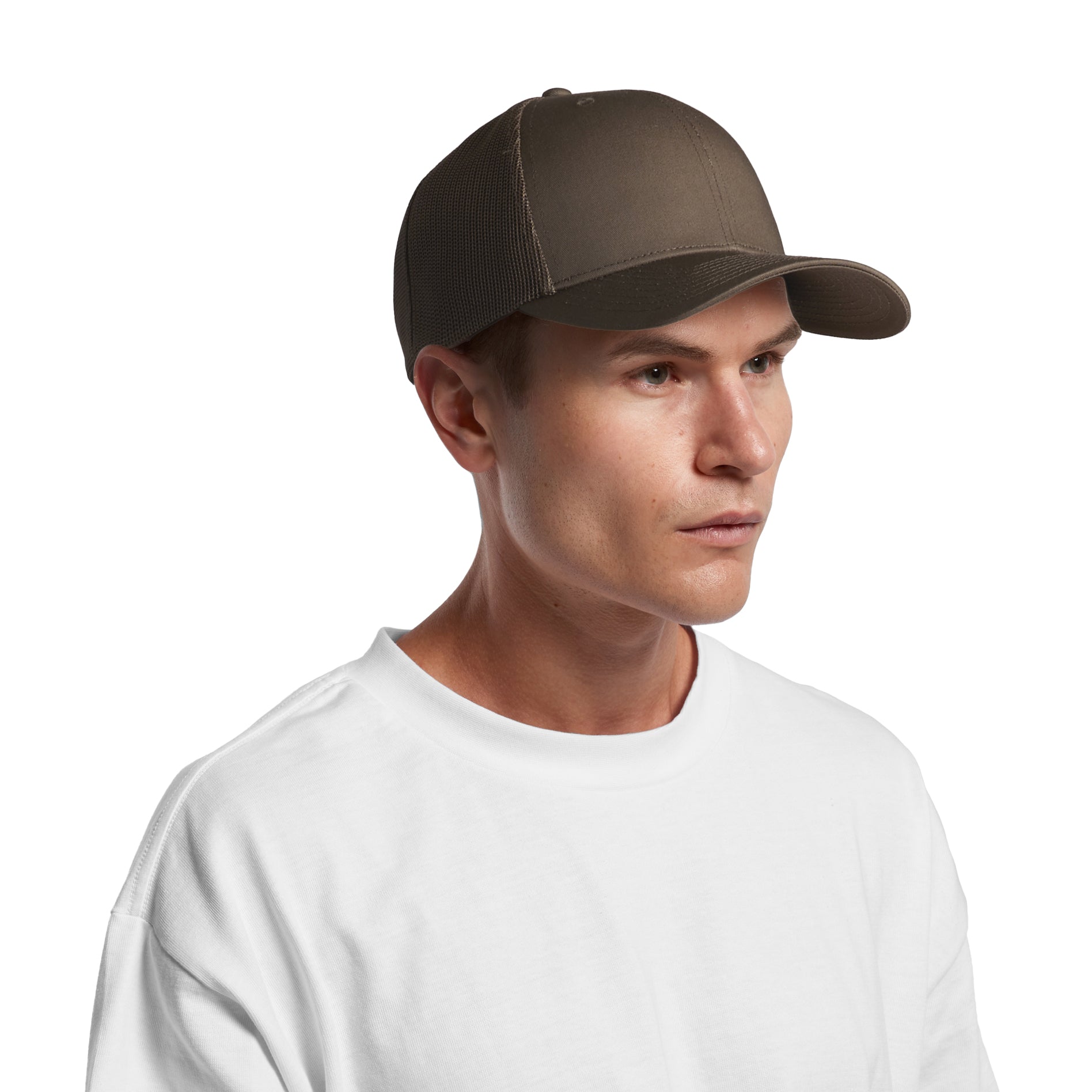 Ascolour Mesh Trucker Cap 1190 Mesh Trucker Cap Front - Custom Printed - Print Blanc