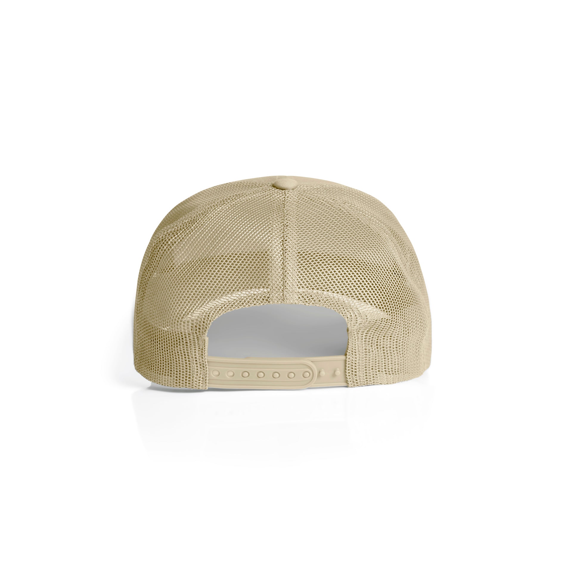 Ascolour Mesh Trucker Cap 1190 Mesh Trucker Cap Khaki Back - Custom Printed - Print Blanc