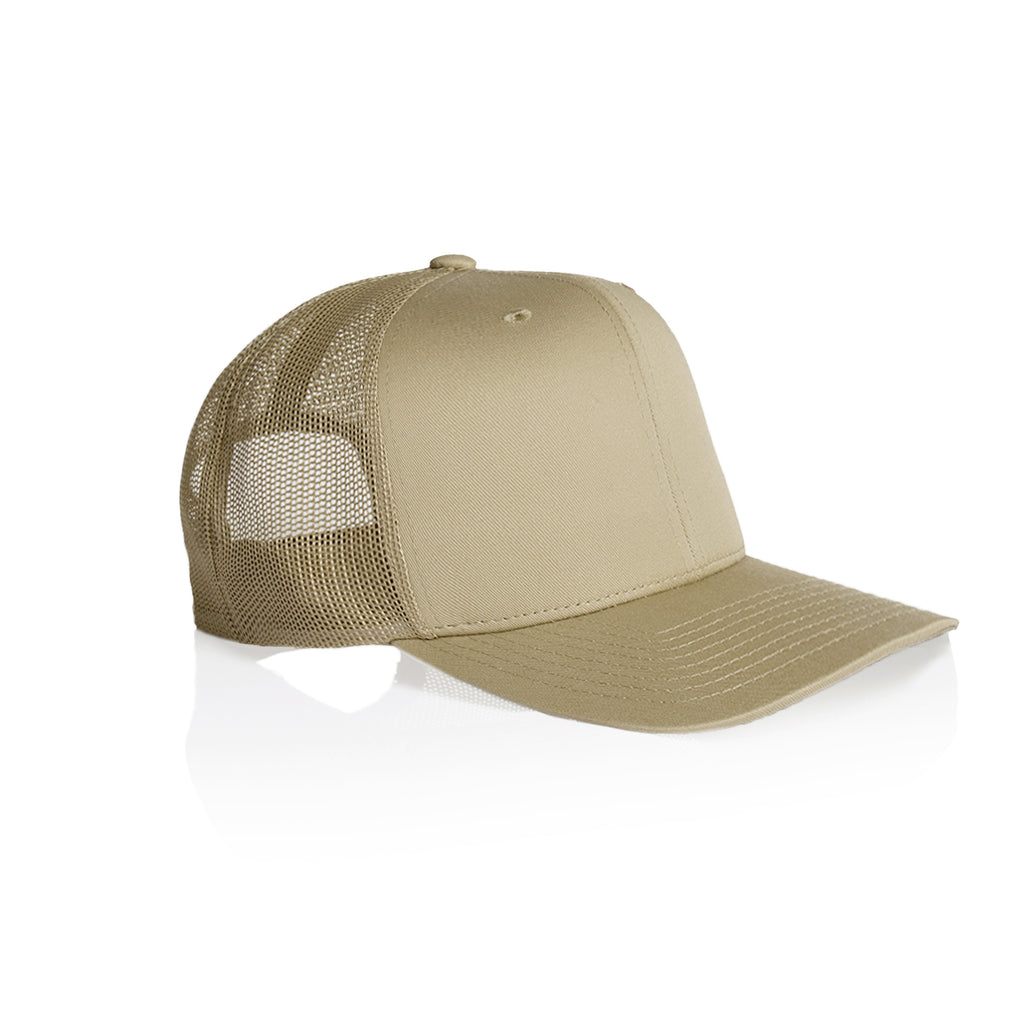 Ascolour Mesh Trucker Cap 1190 Mesh Trucker Cap Khaki Side - Custom Printed - Print Blanc