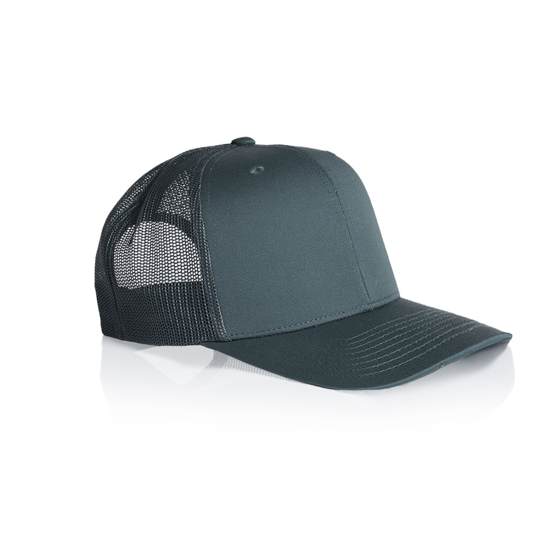 Ascolour Mesh Trucker Cap 1190 Mesh Trucker Cap Petrol Blue Side - Custom Printed - Print Blanc
