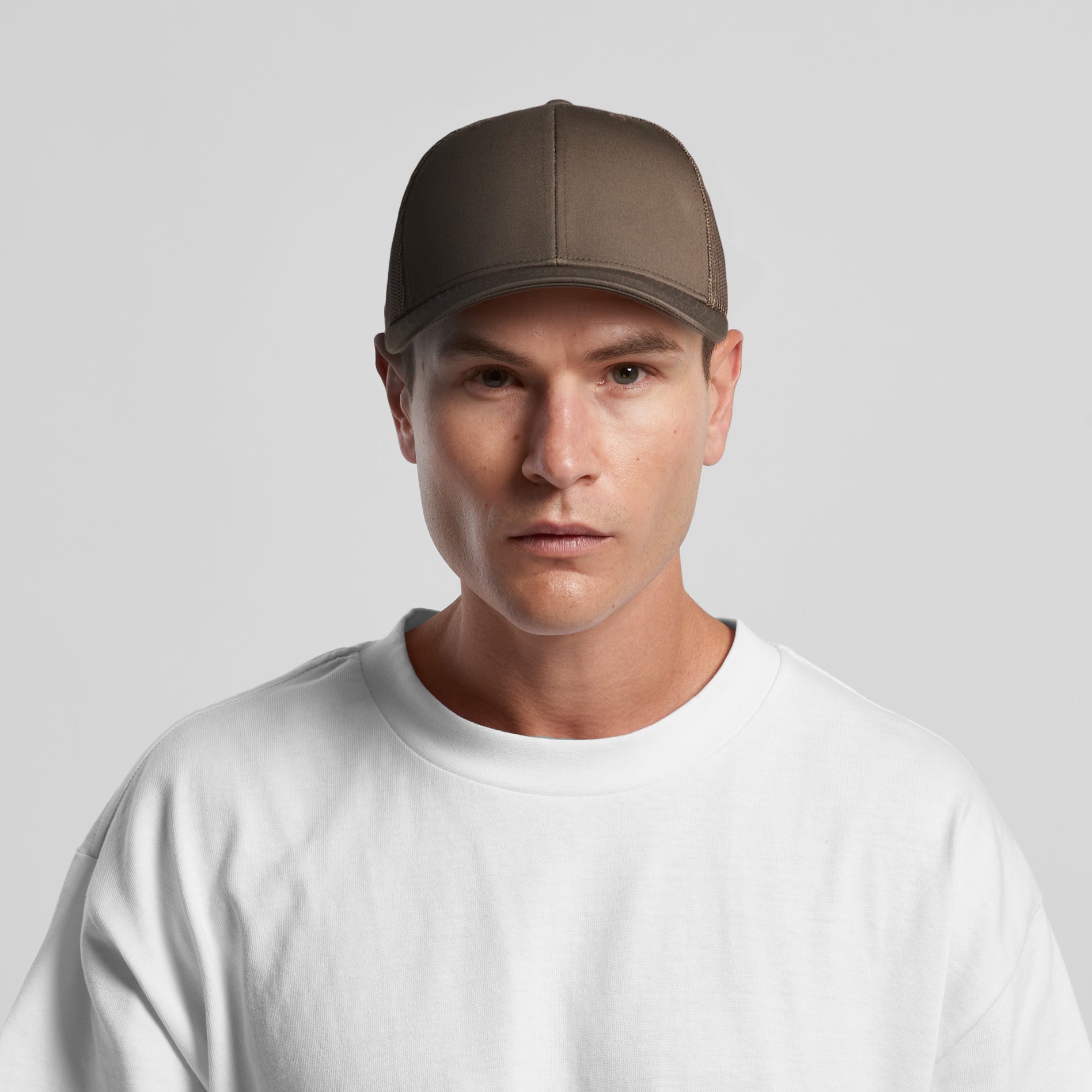 Ascolour Mesh Trucker Cap 1190 Mesh Trucker Cap Turn Front - Custom Printed - Print Blanc