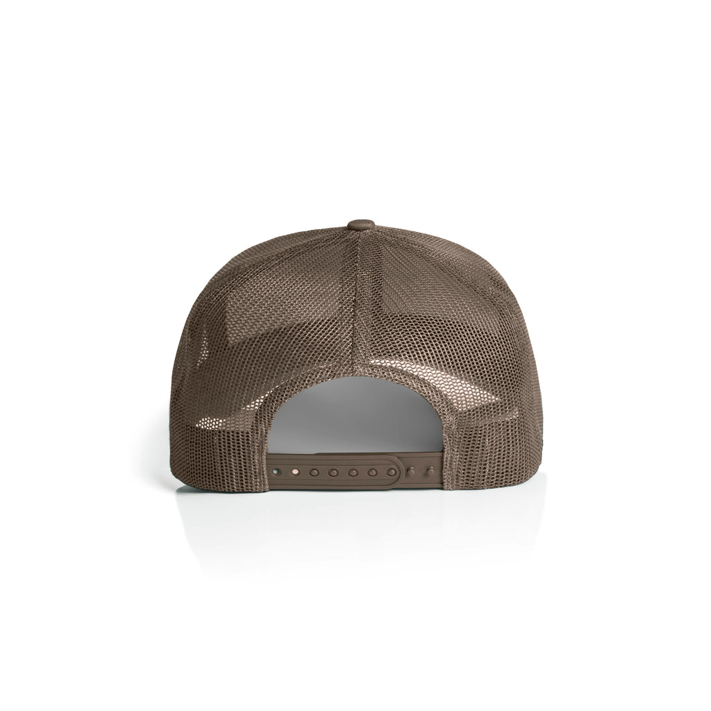 Ascolour Mesh Trucker Cap 1190 Mesh Trucker Cap Walnut Back - Custom Printed - Print Blanc